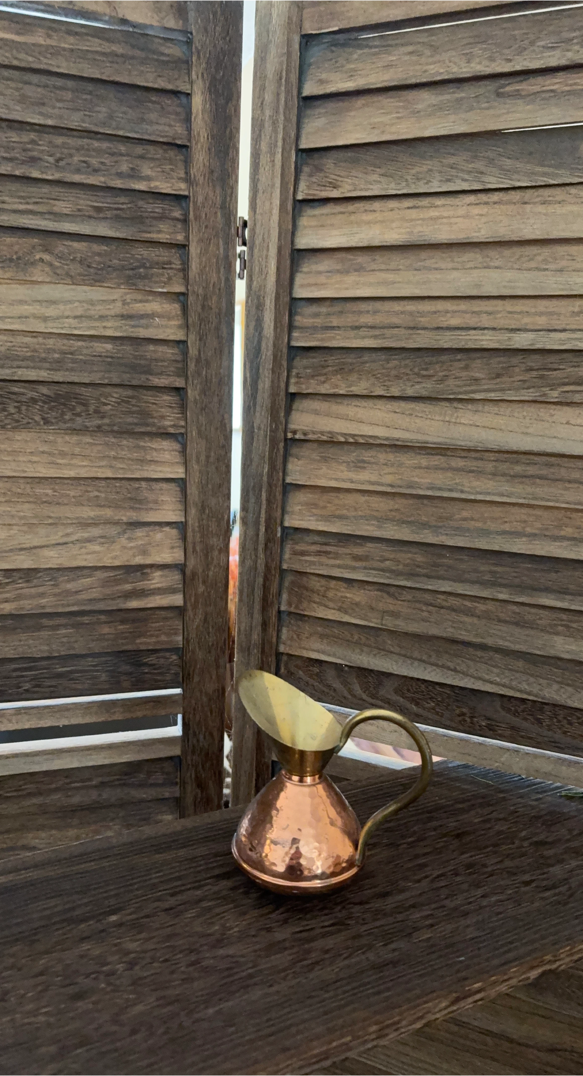 Hammered Copper and Brass Mini Pitcher