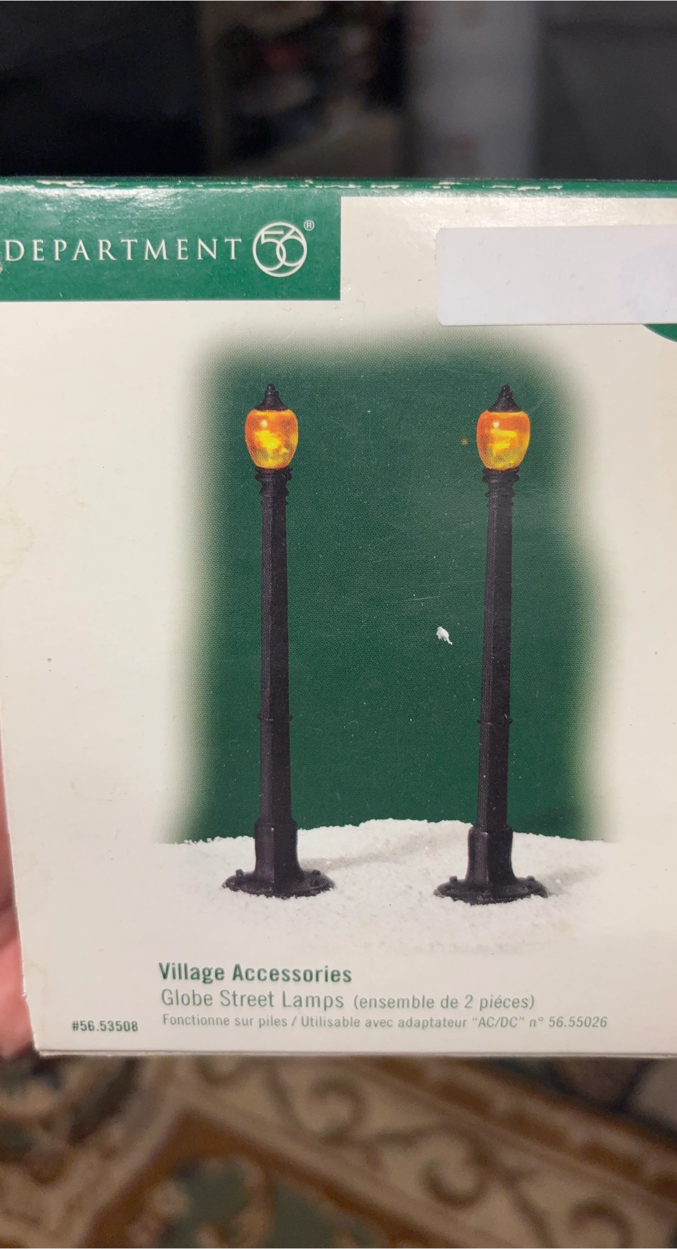 Department 56 Village Accessories Globe Street Lamps (2 Pieces)