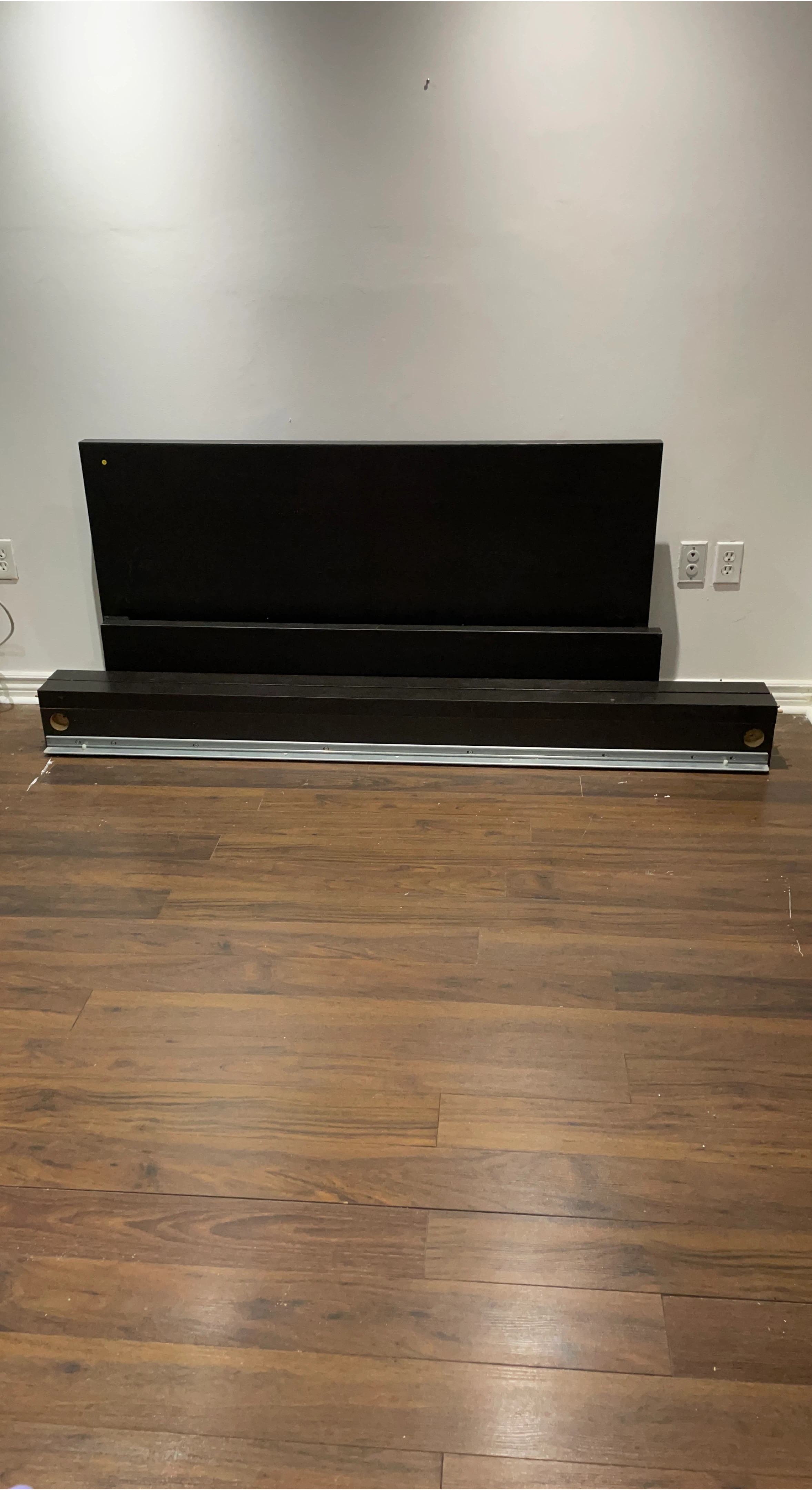 Double Dark Brown Bed Frame Headboard and Footboard
