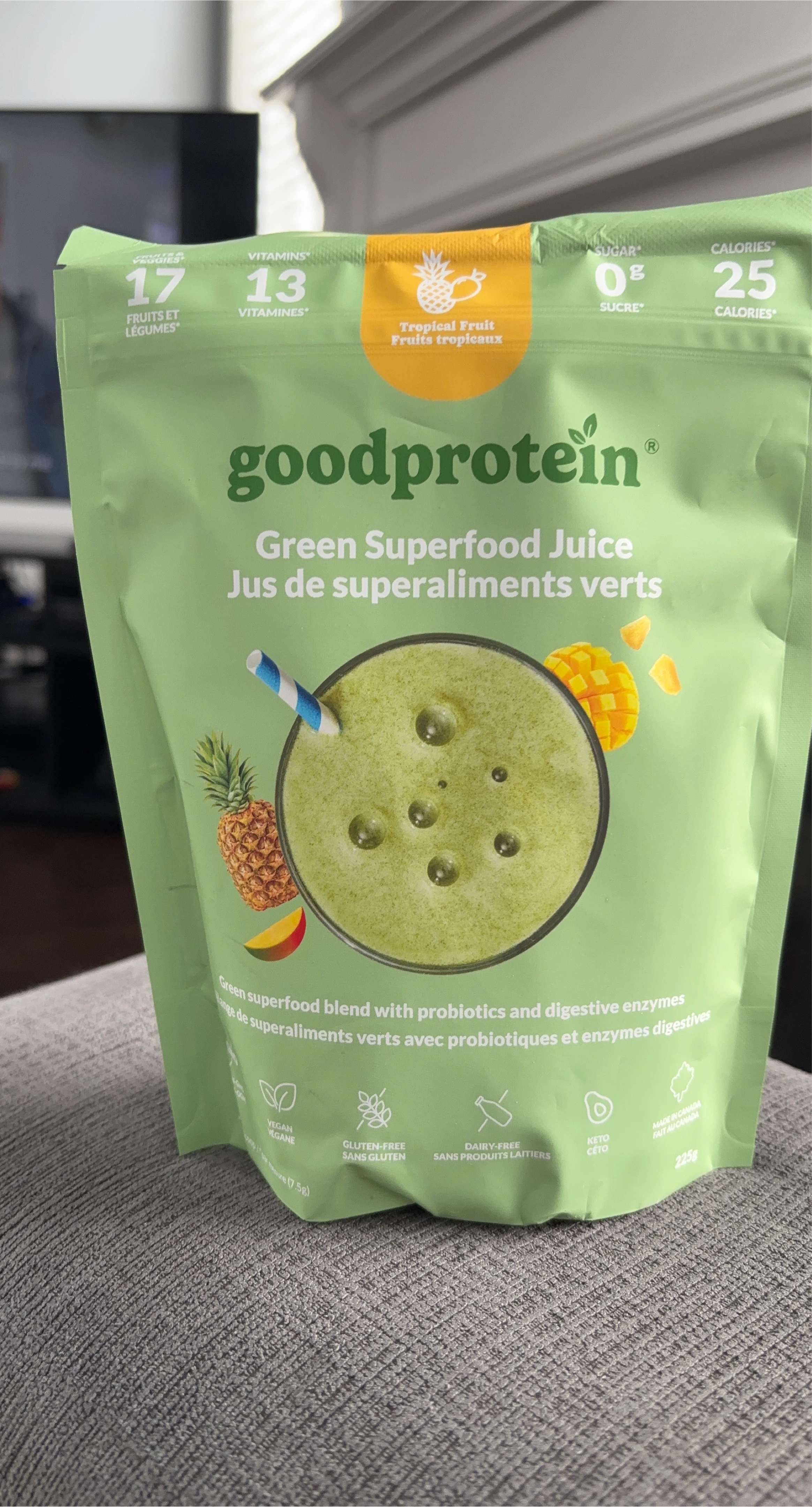 Good Protein Green Superfood Juice Tropical Fruit