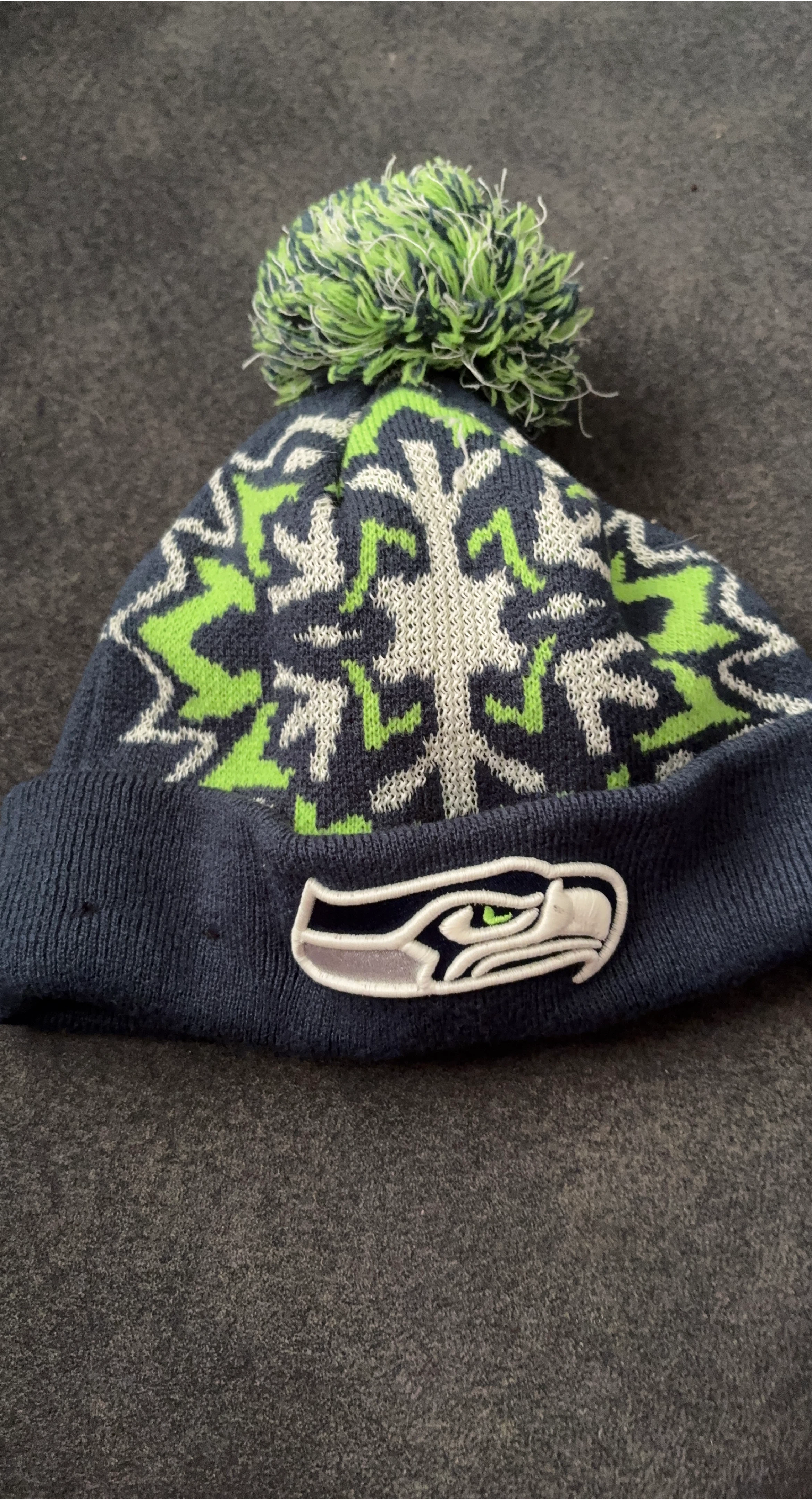 Seattle Seahawks Pom Beanie