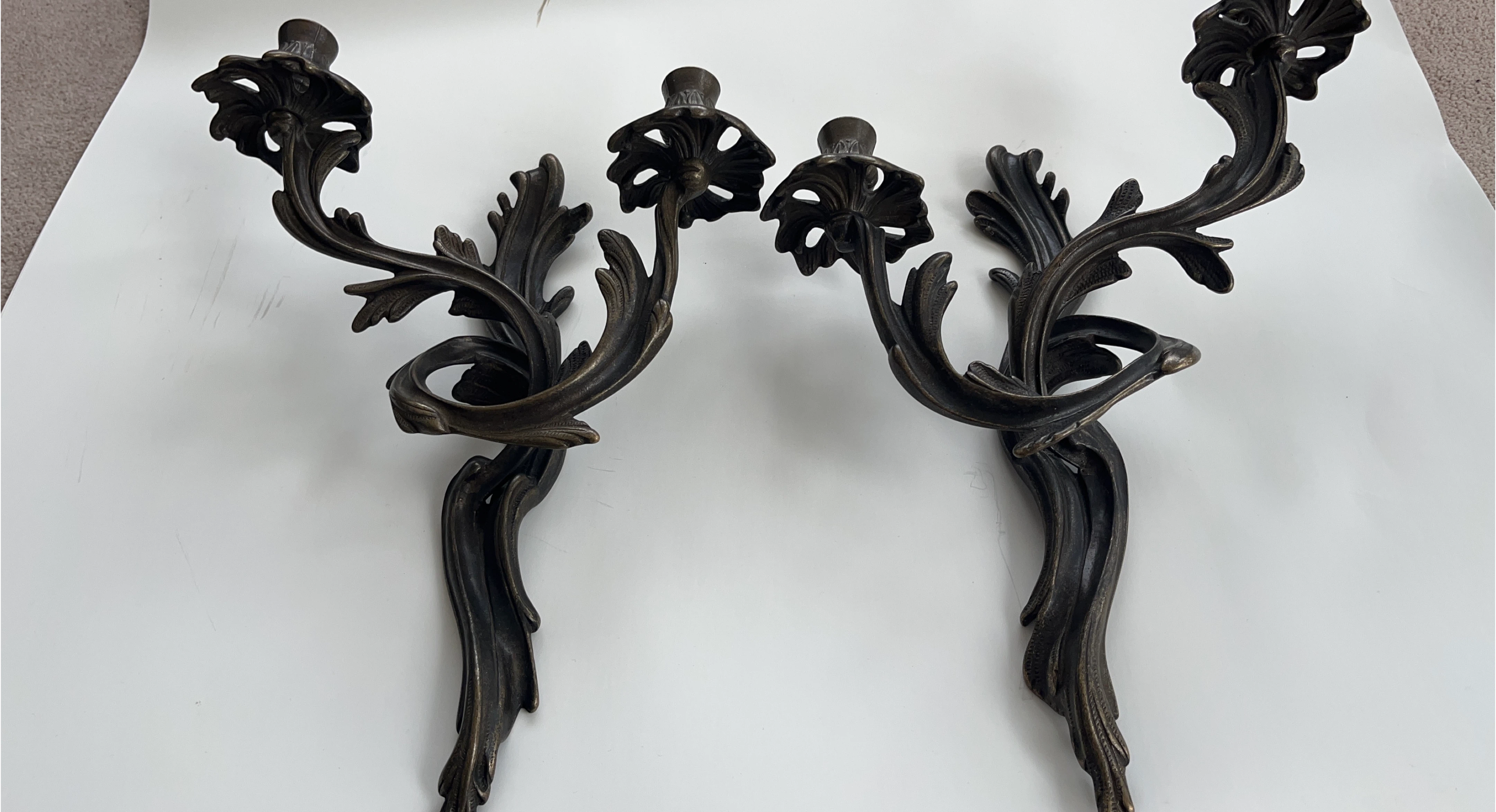 Pair of Ornate Wall Sconces