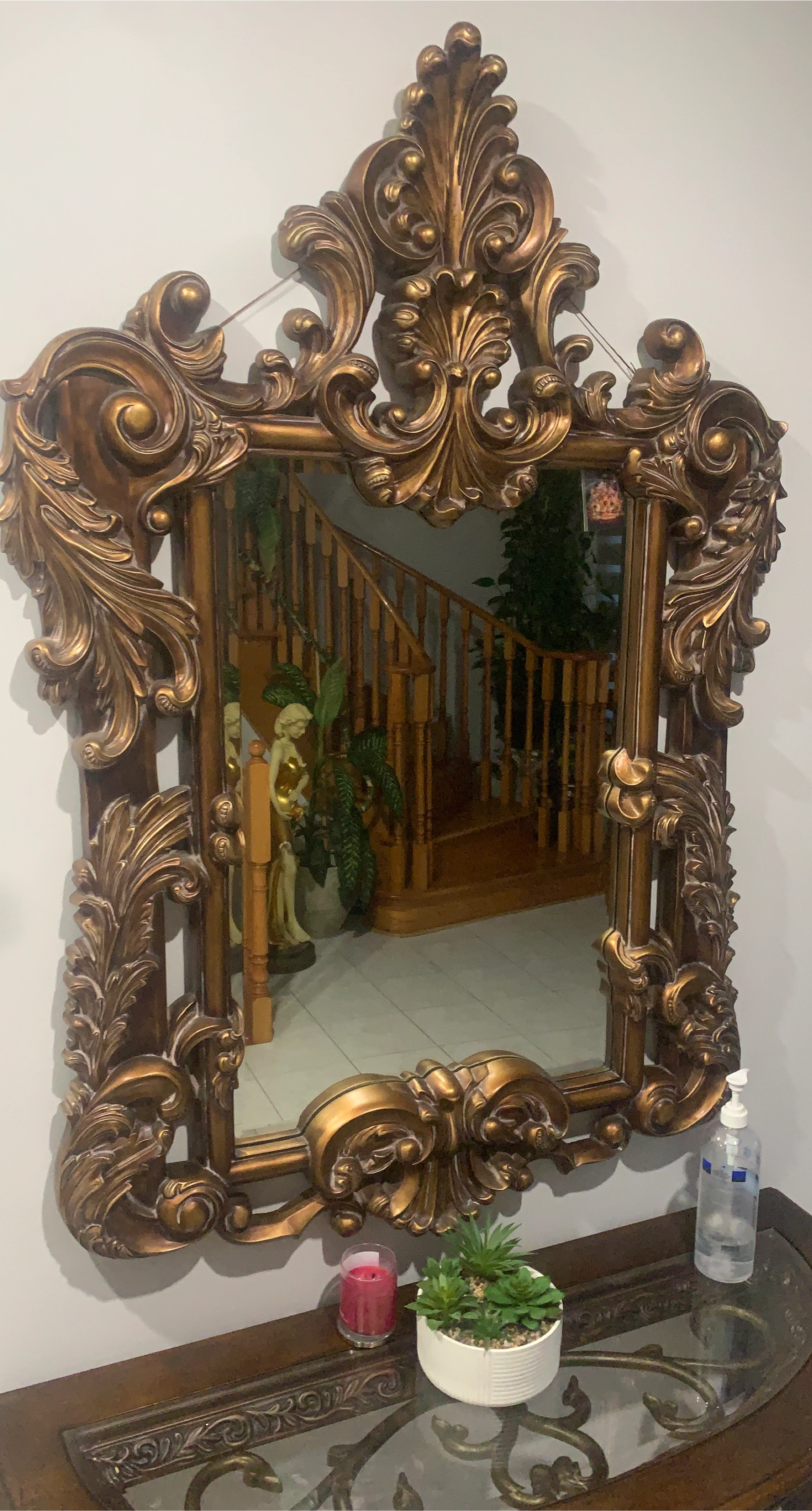 Ornate Gold Wall Mirror