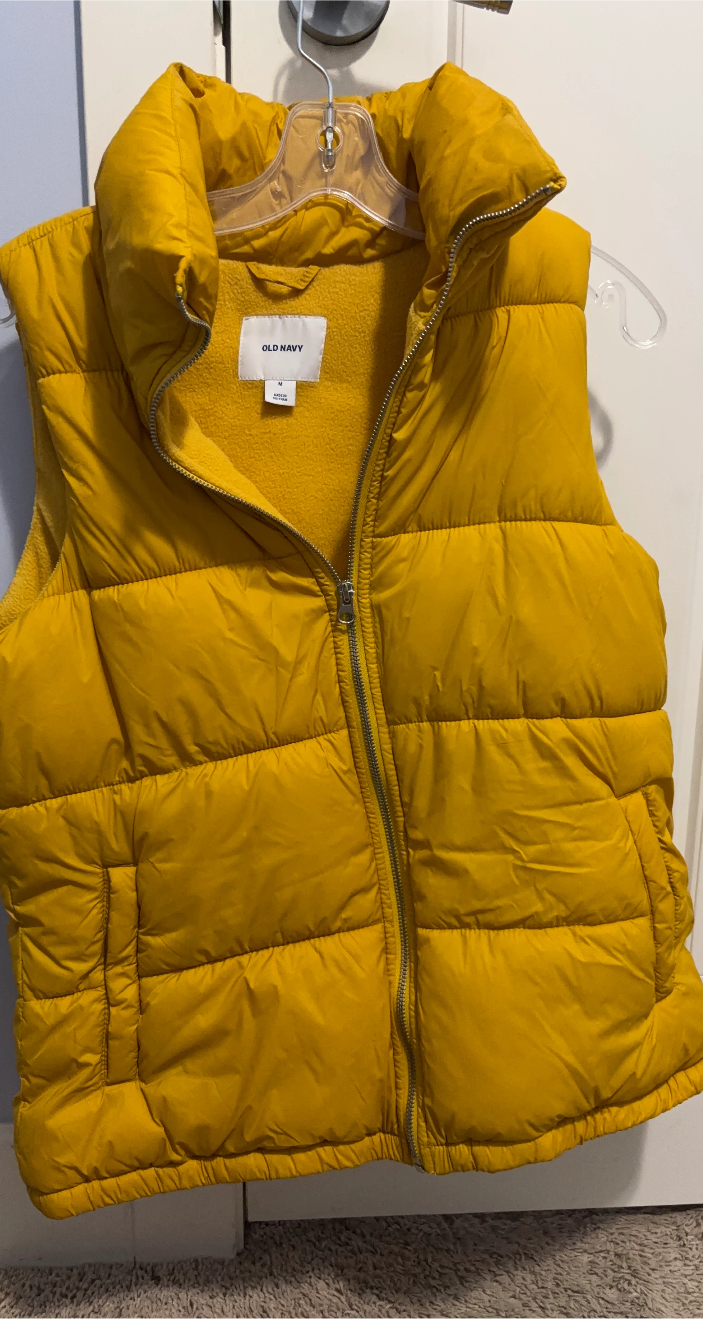 Yellow Puffer Vest -
