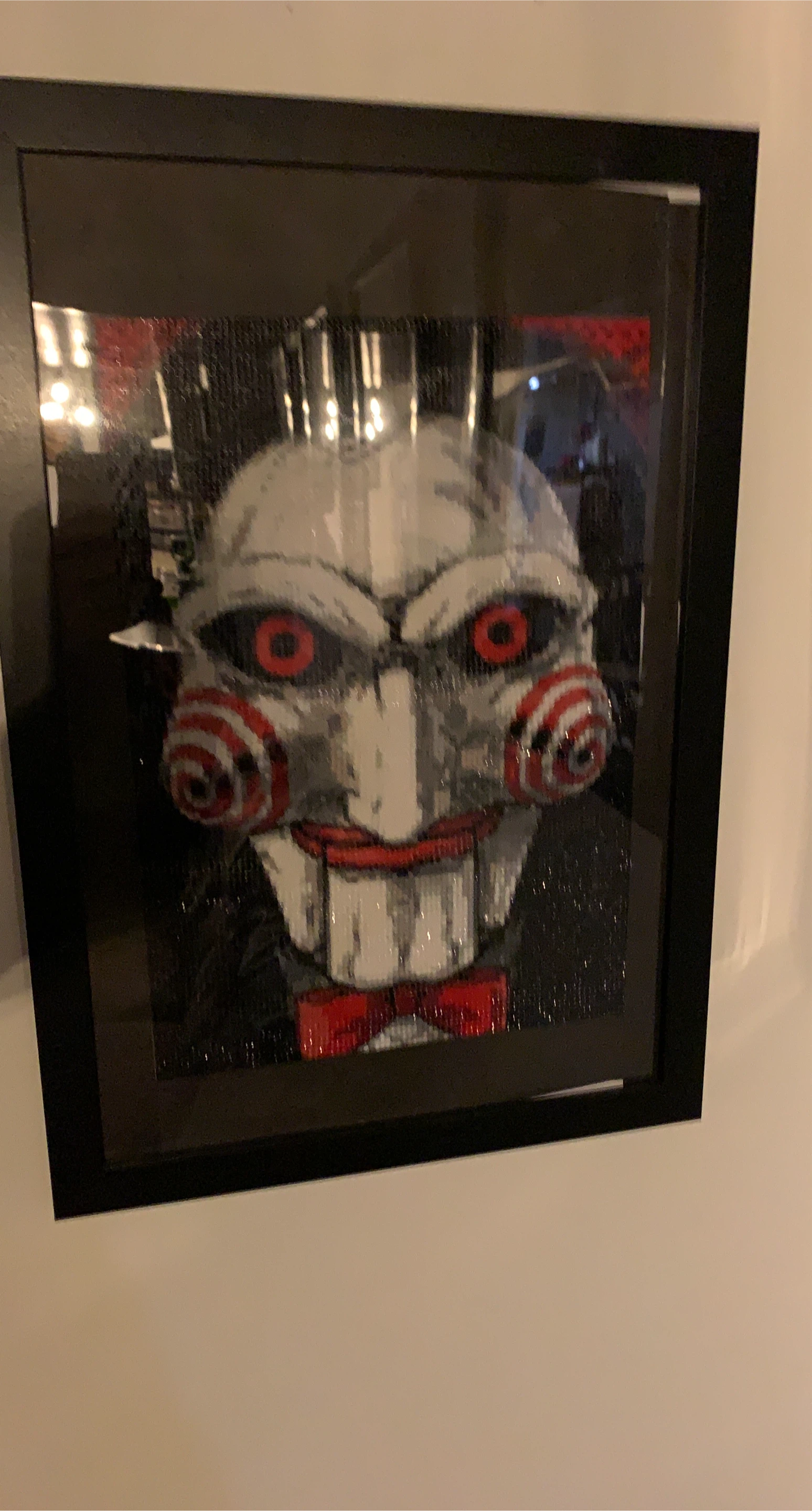 Framed Saw Billy Puppet Artwork
