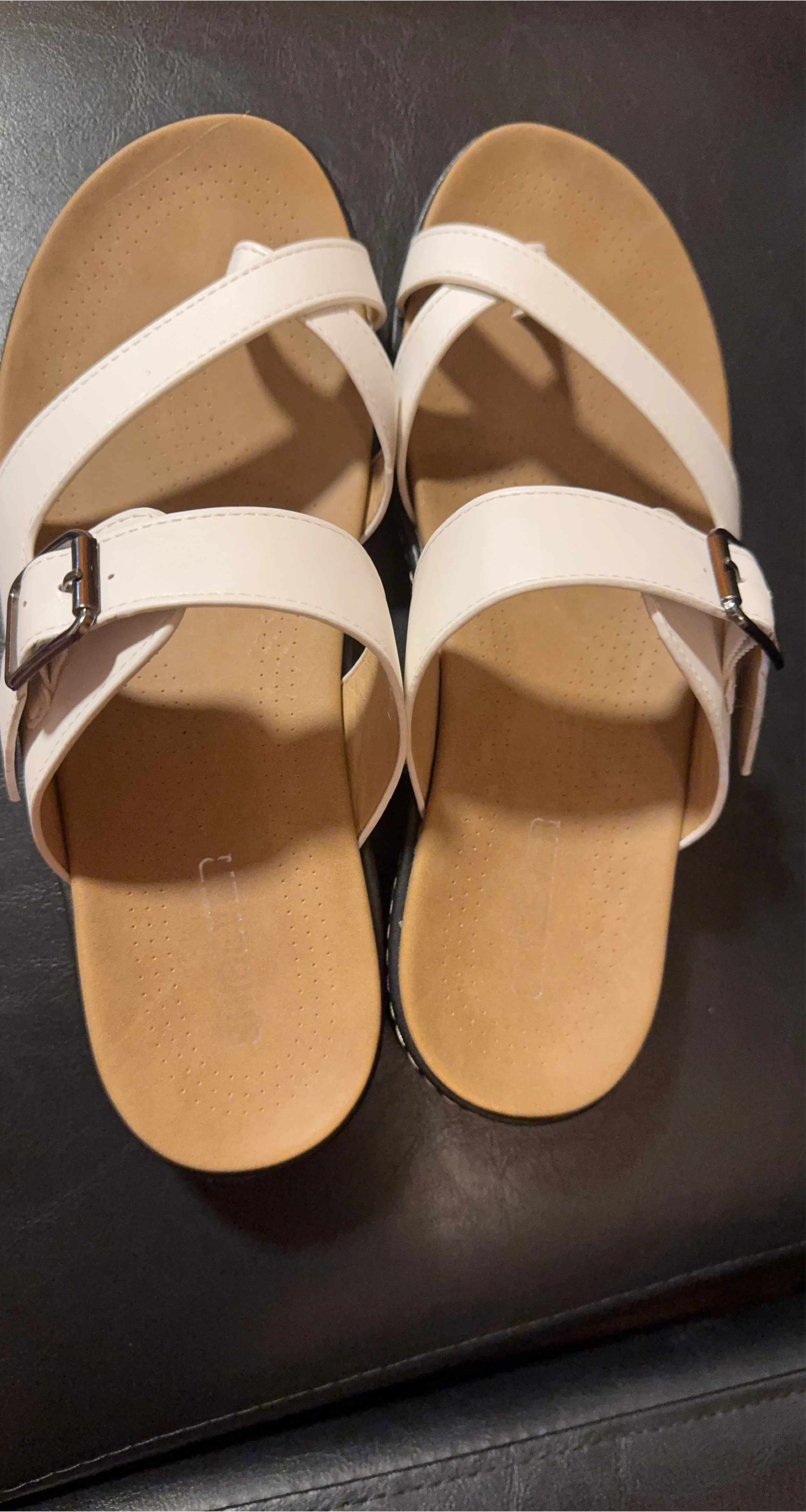 White Comfort Slide Sandals - Size 9 (Fits like 8.5)
