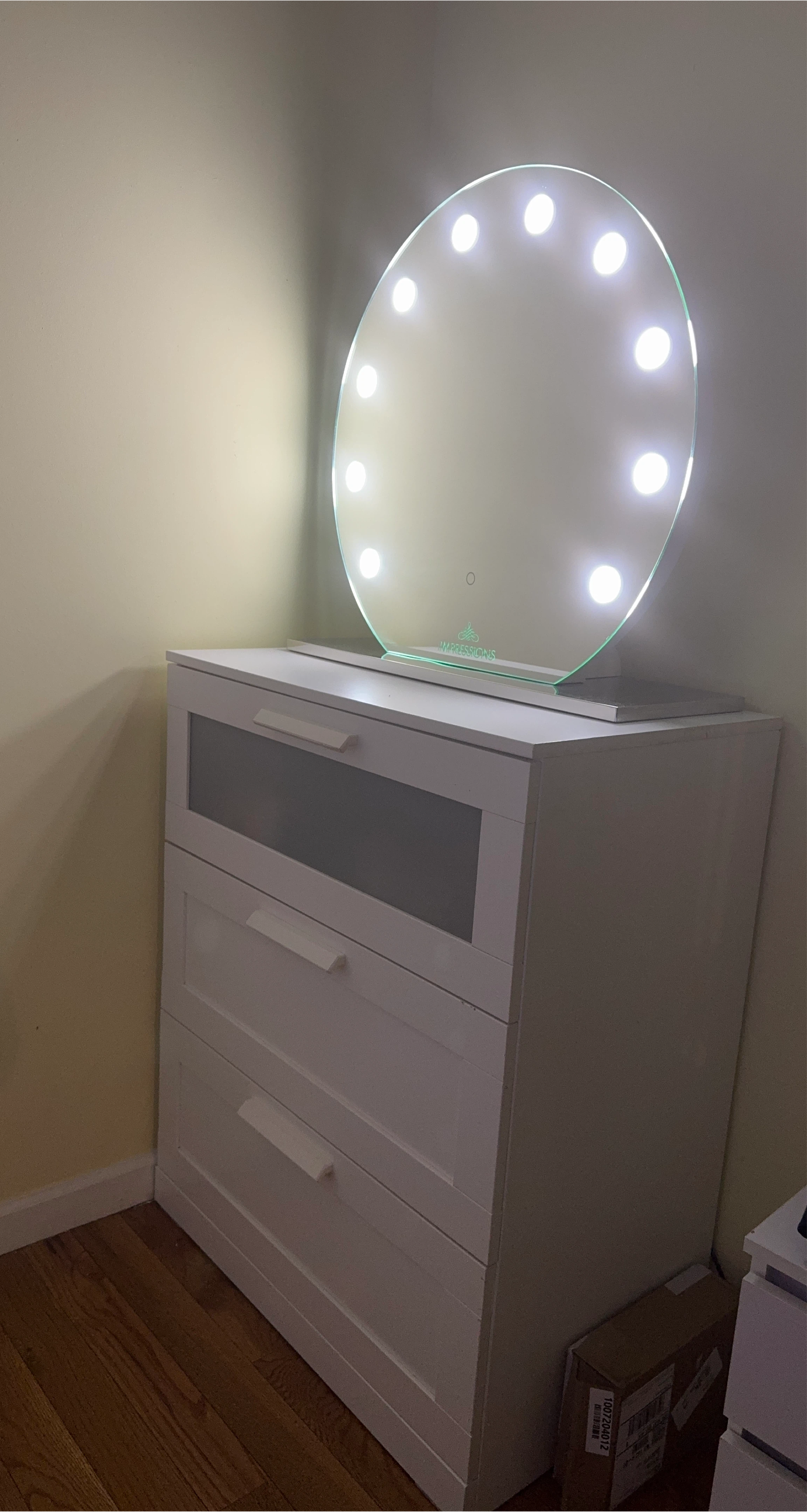 IKEA cabinet & Impressions Vanity Round LED Mirror - photo 2