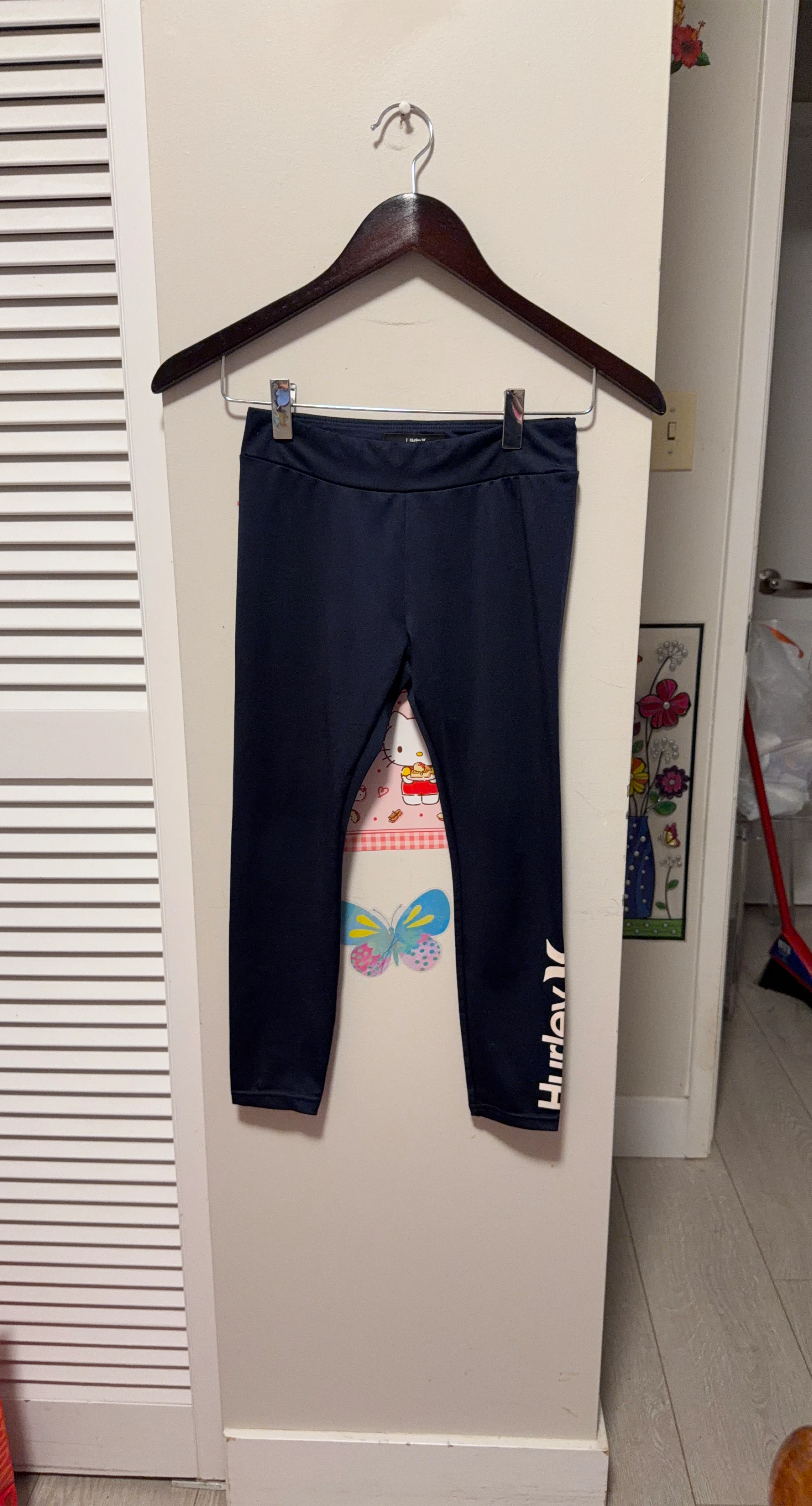 Hurley Kids Navy Blue Cropped Leggings Size Medium (7-8)