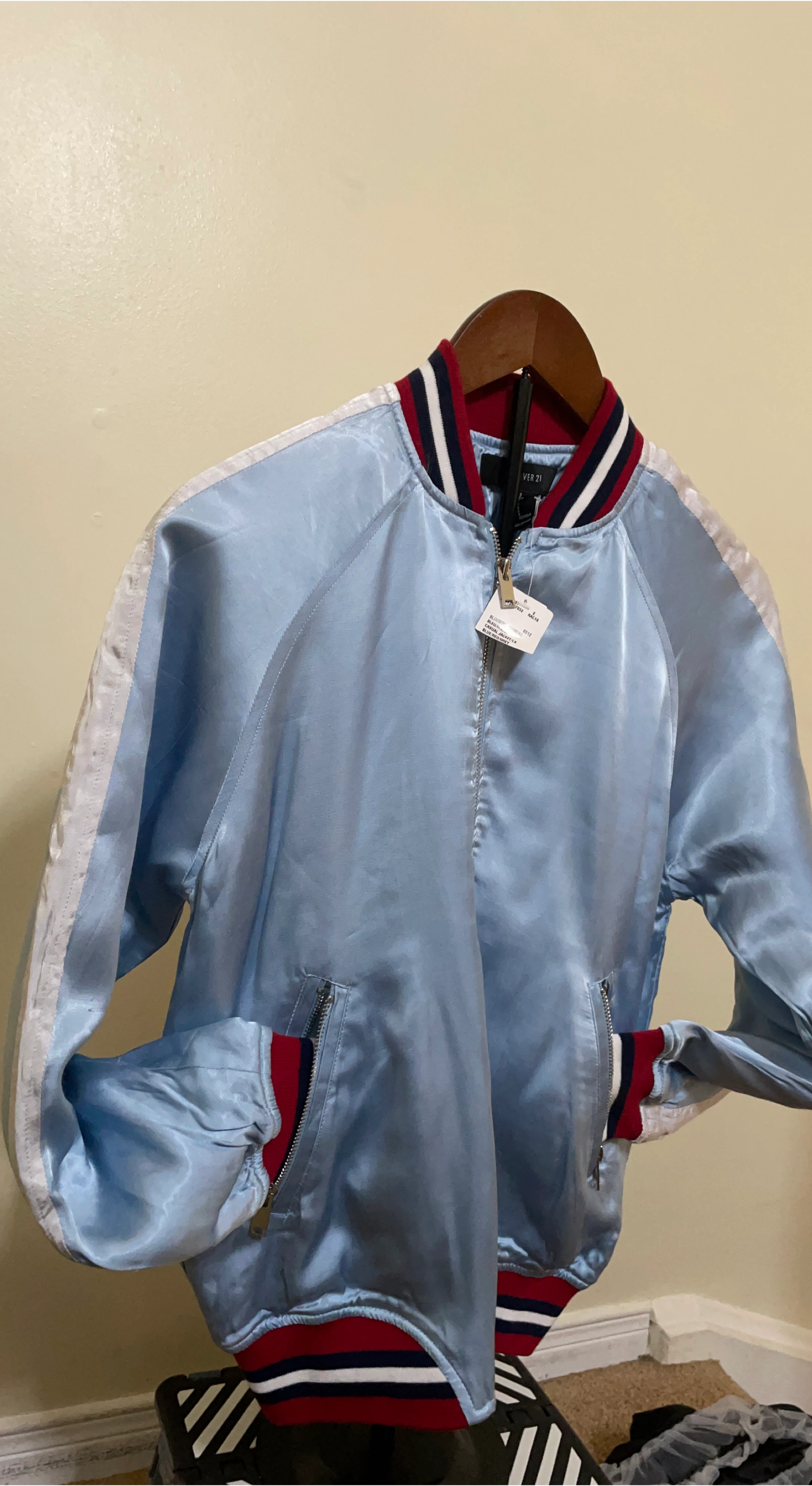 Forever 21 Blue Bomber Jacket