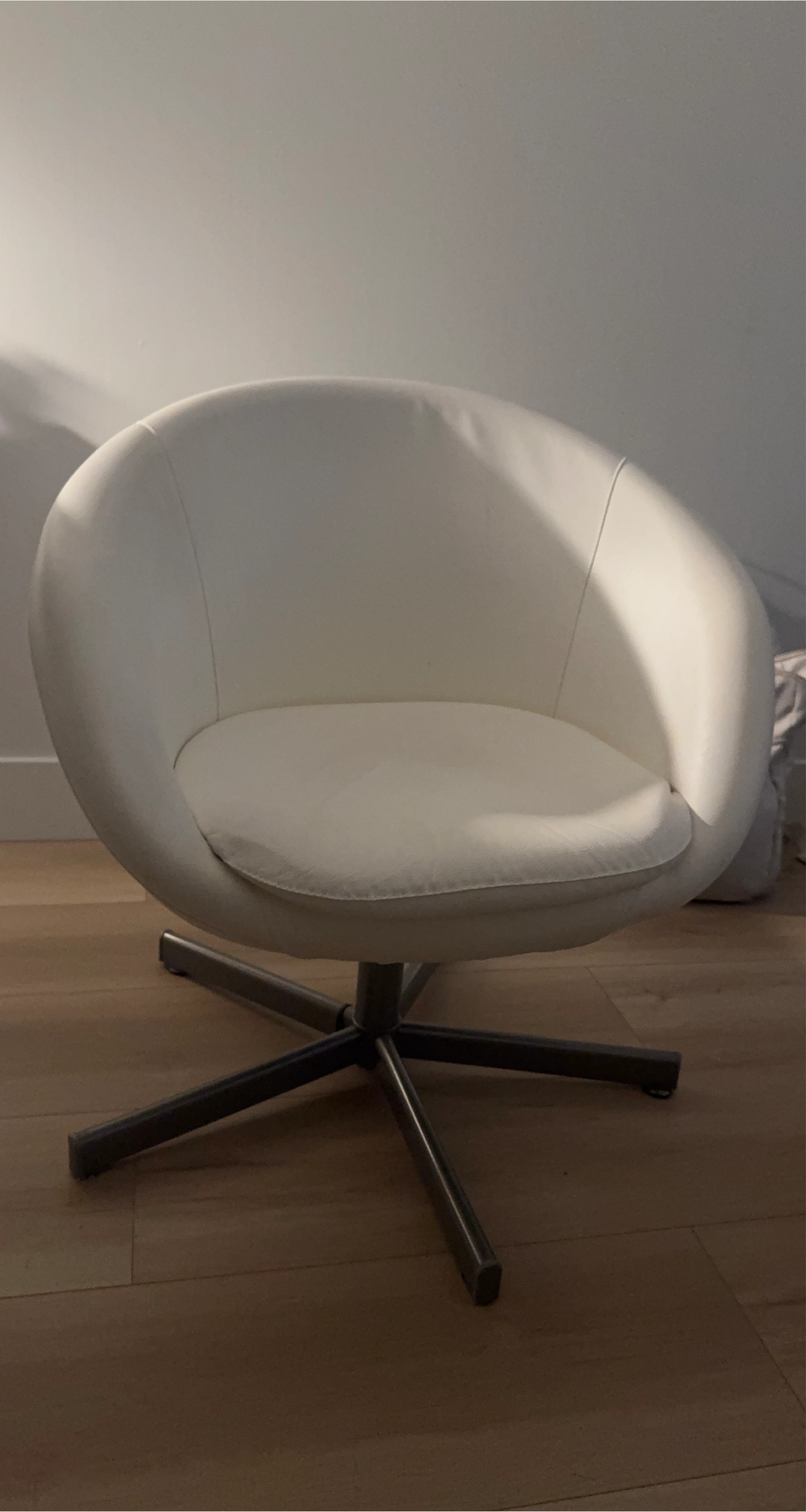 White Swivel Armchair