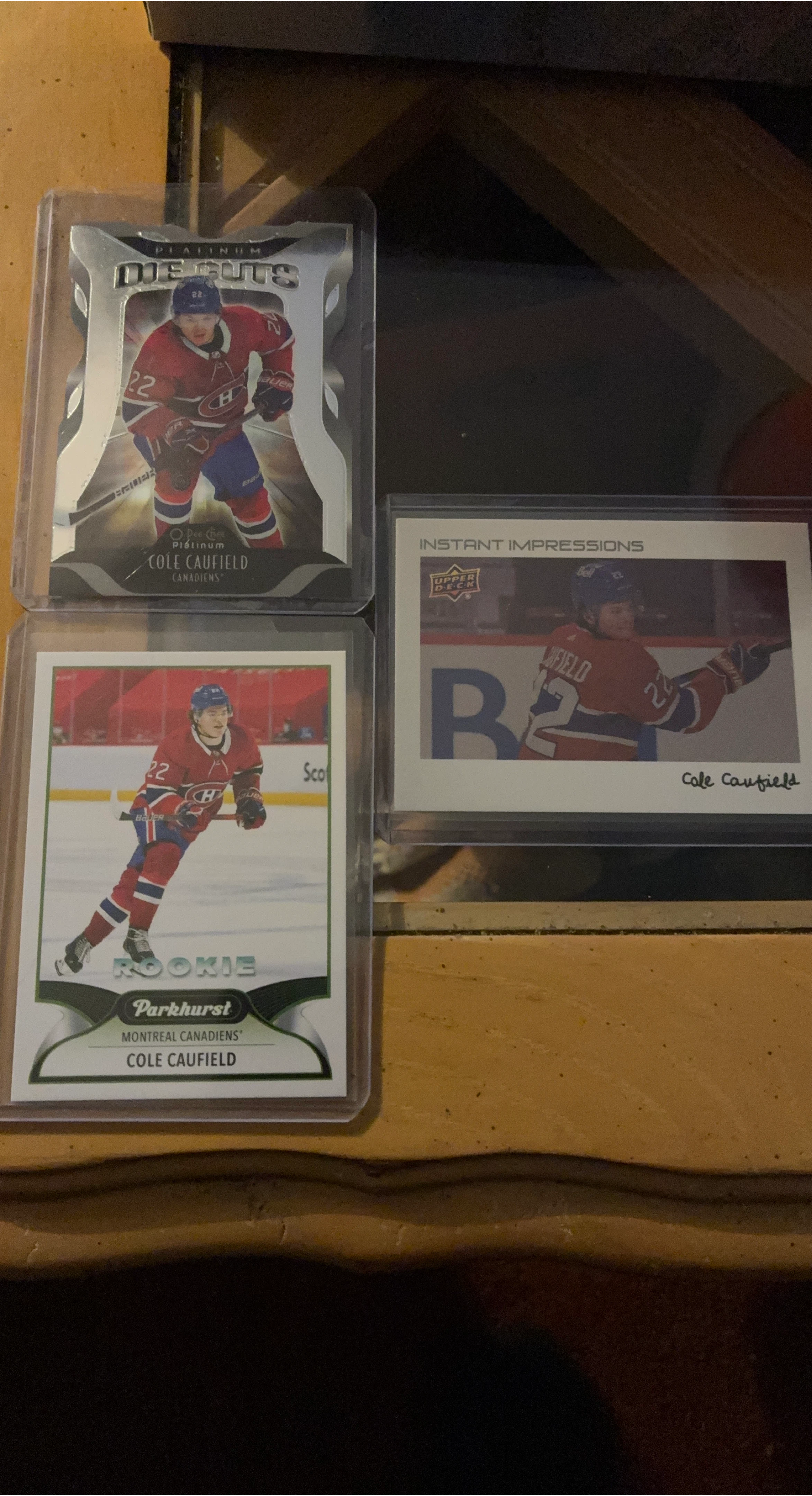 Cole Caufield Hockey Cards (3)
