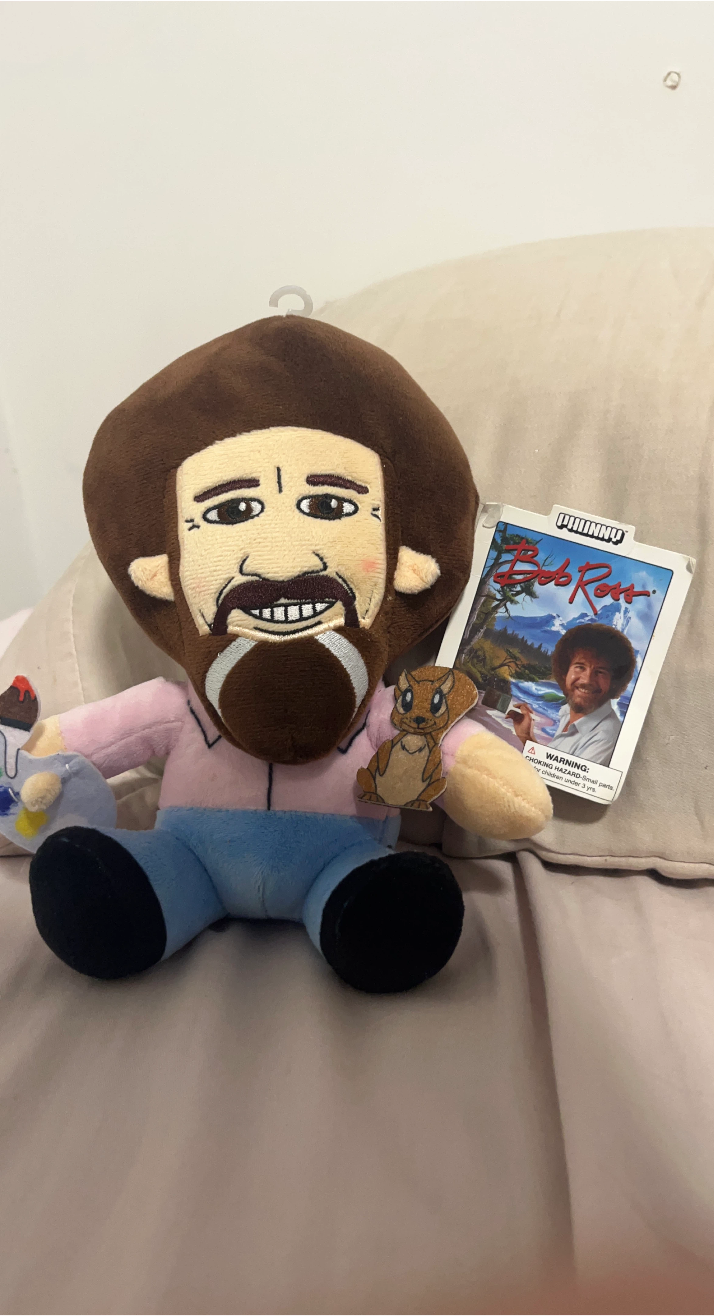 Bob Ross Plush Toy with Companion Squirrel