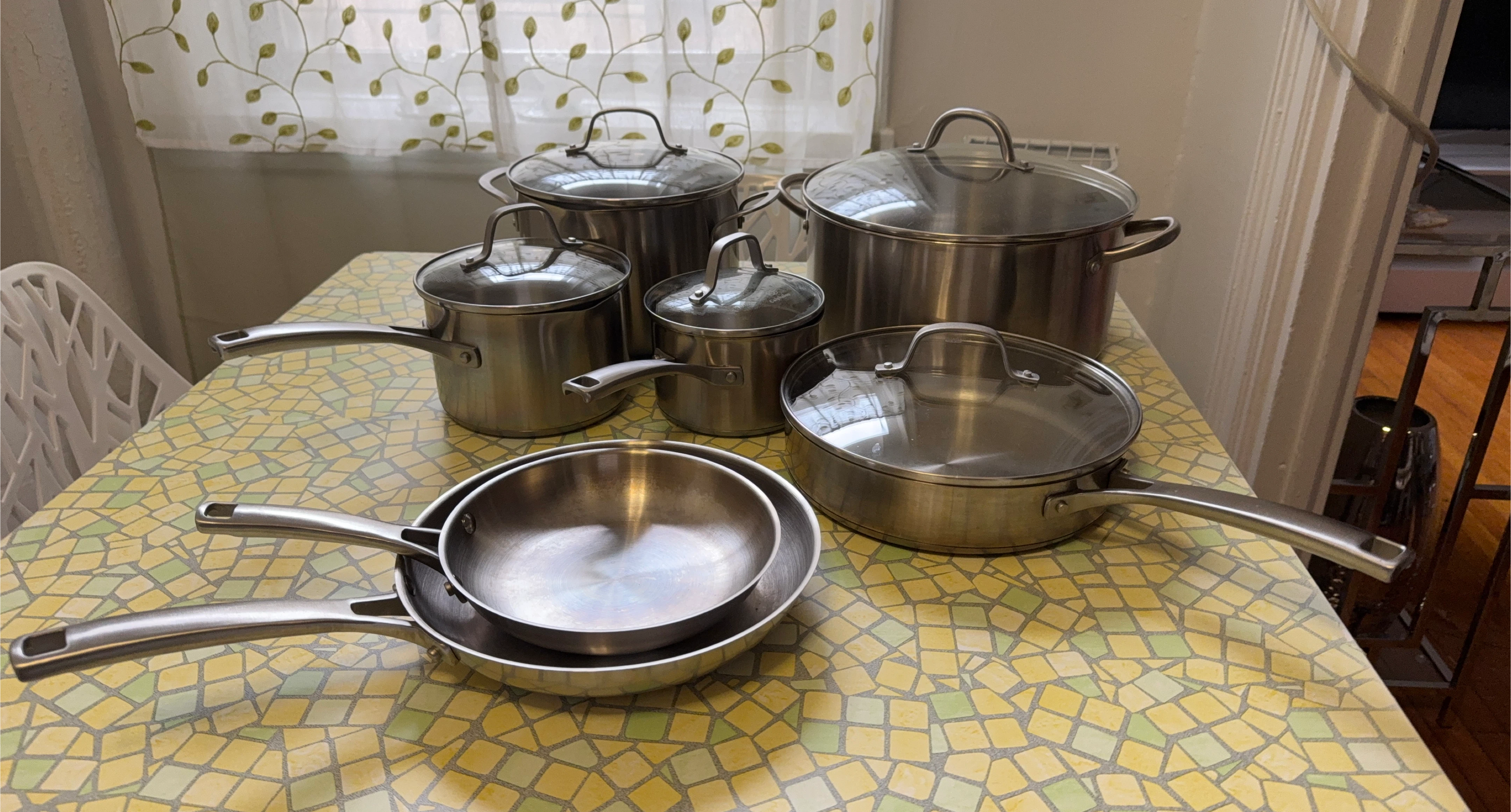 Stainless Steel Cookware Set with Lids