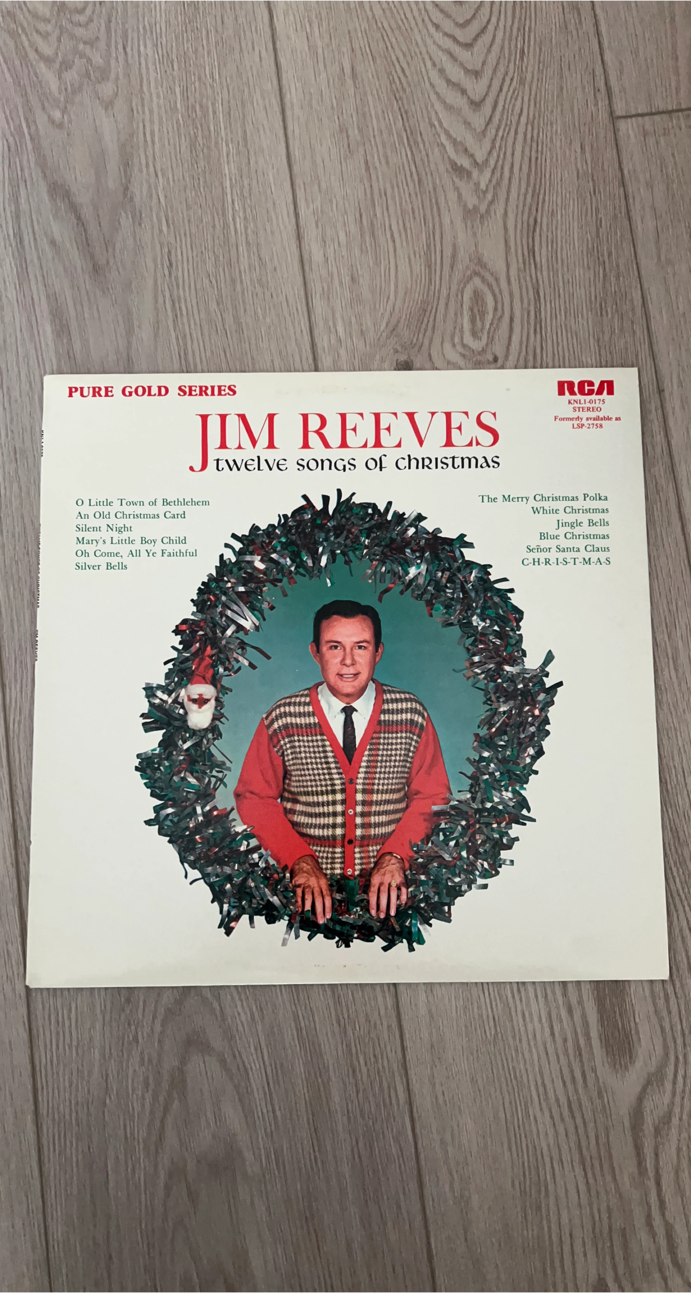 Jim Reeves Twelve Songs of Christmas Vinyl Record
