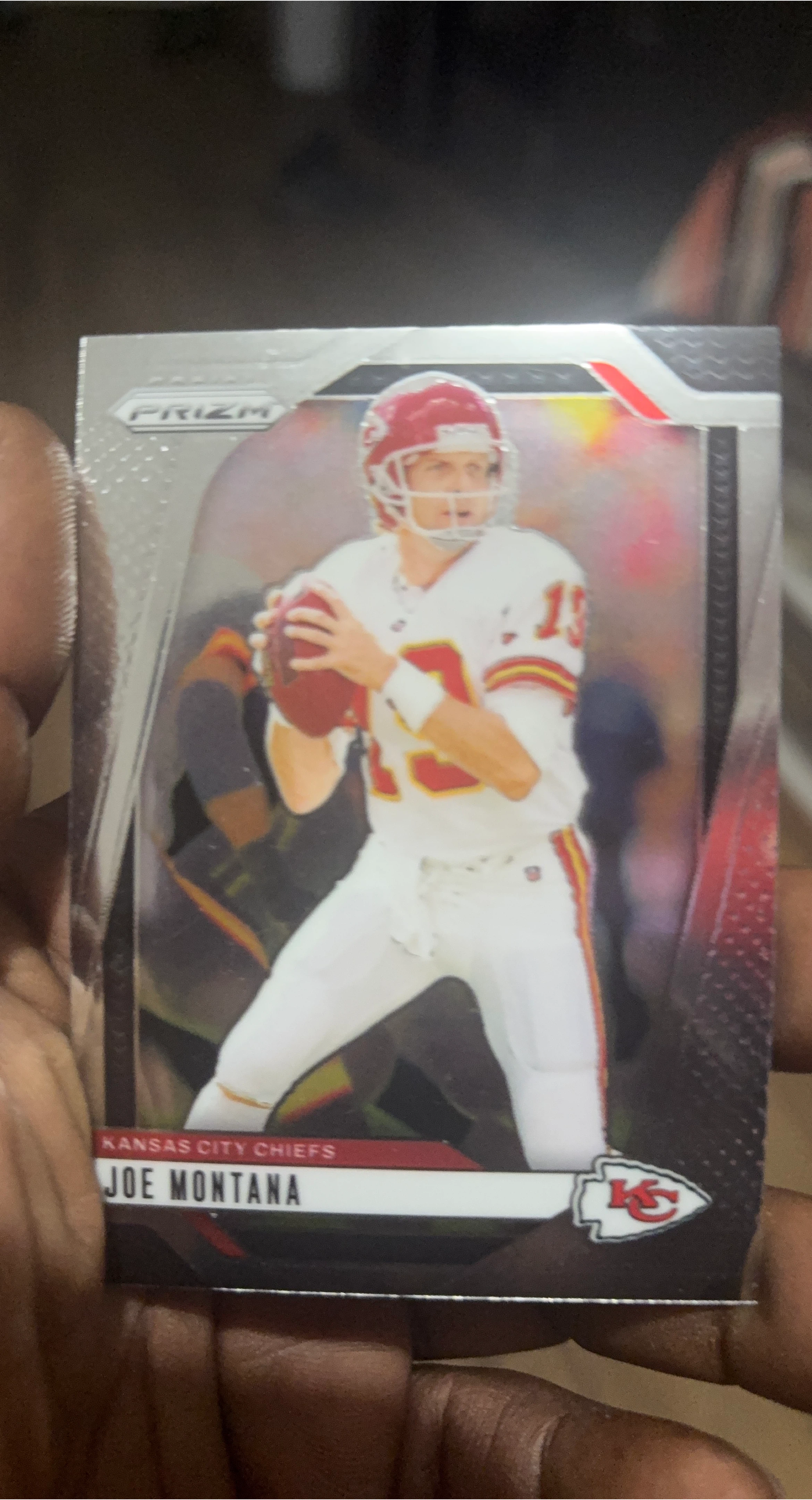 Joe Montana Kansas City Chiefs Prizm Football Card