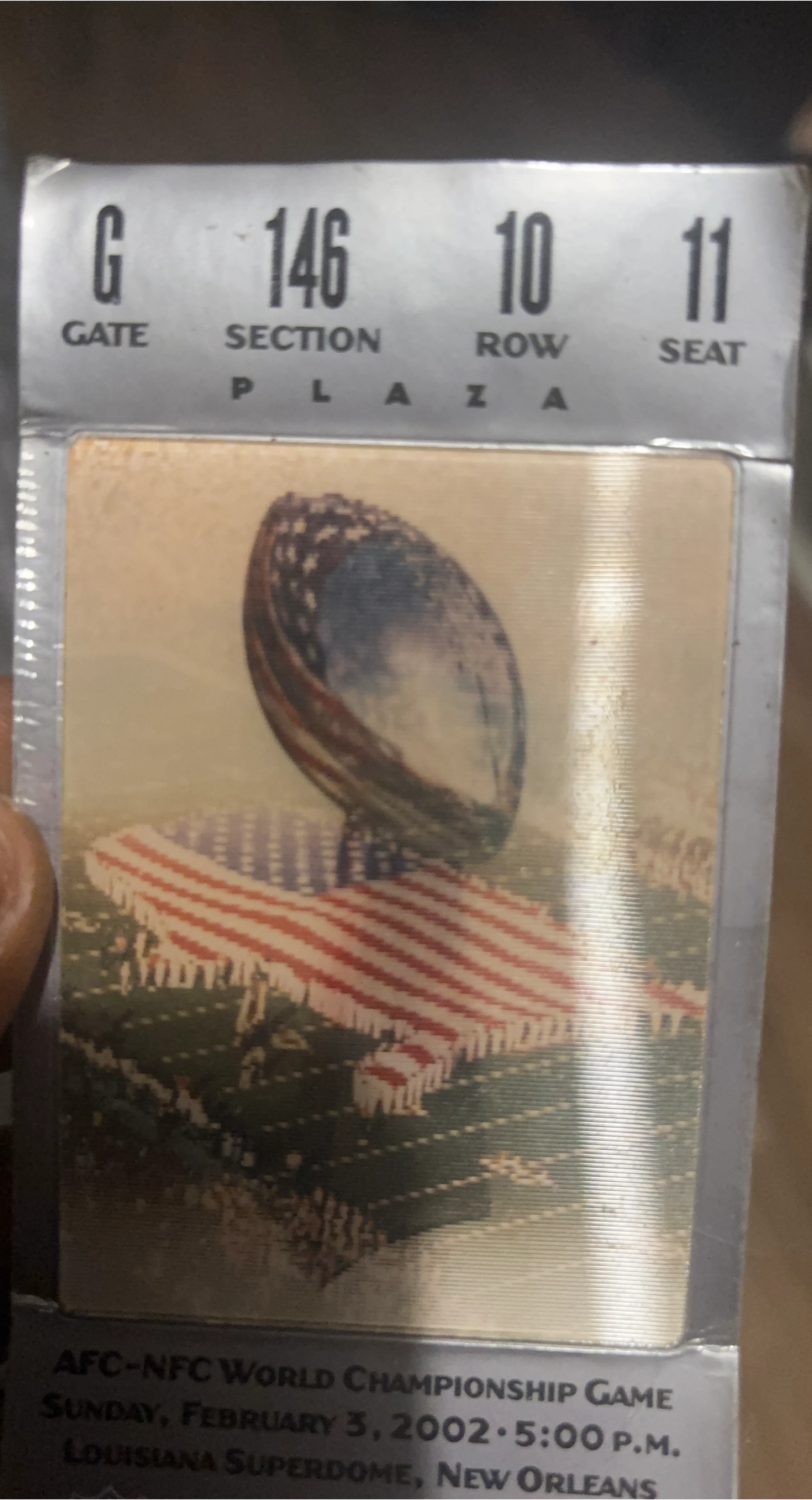 AFC-NFC World Championship Game Ticket - February 3, 2002