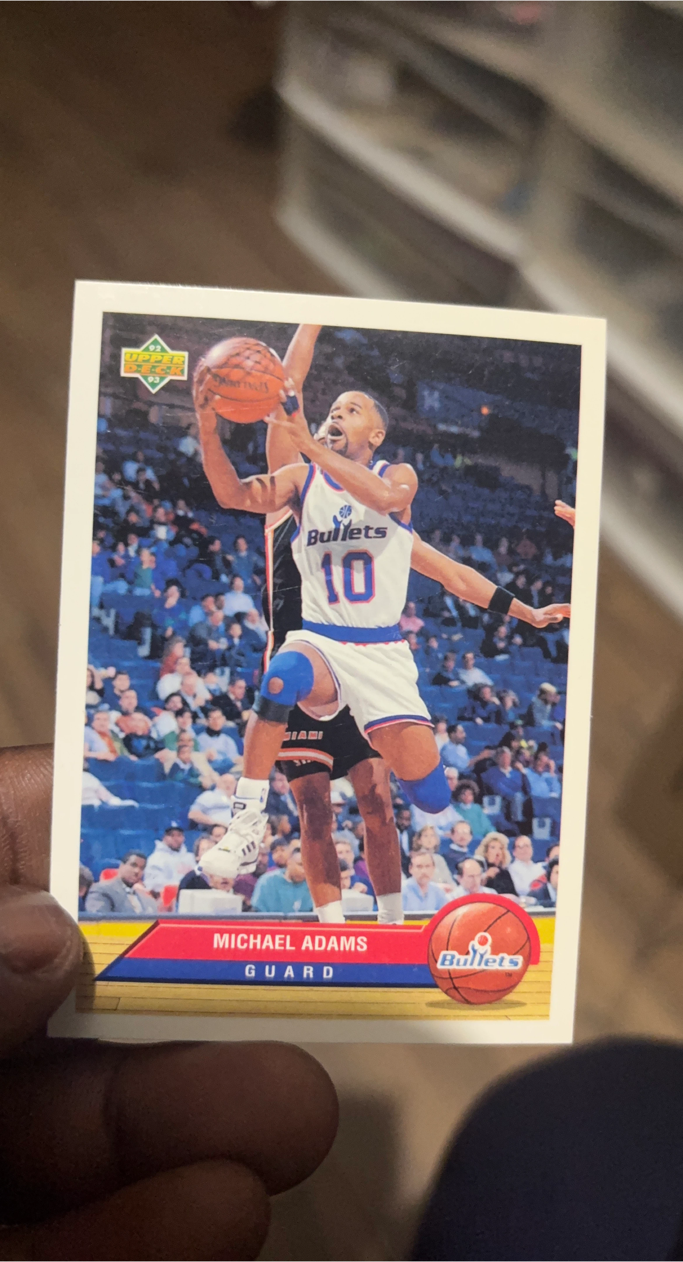 1992-93 Upper Deck Michael Adams Basketball Card