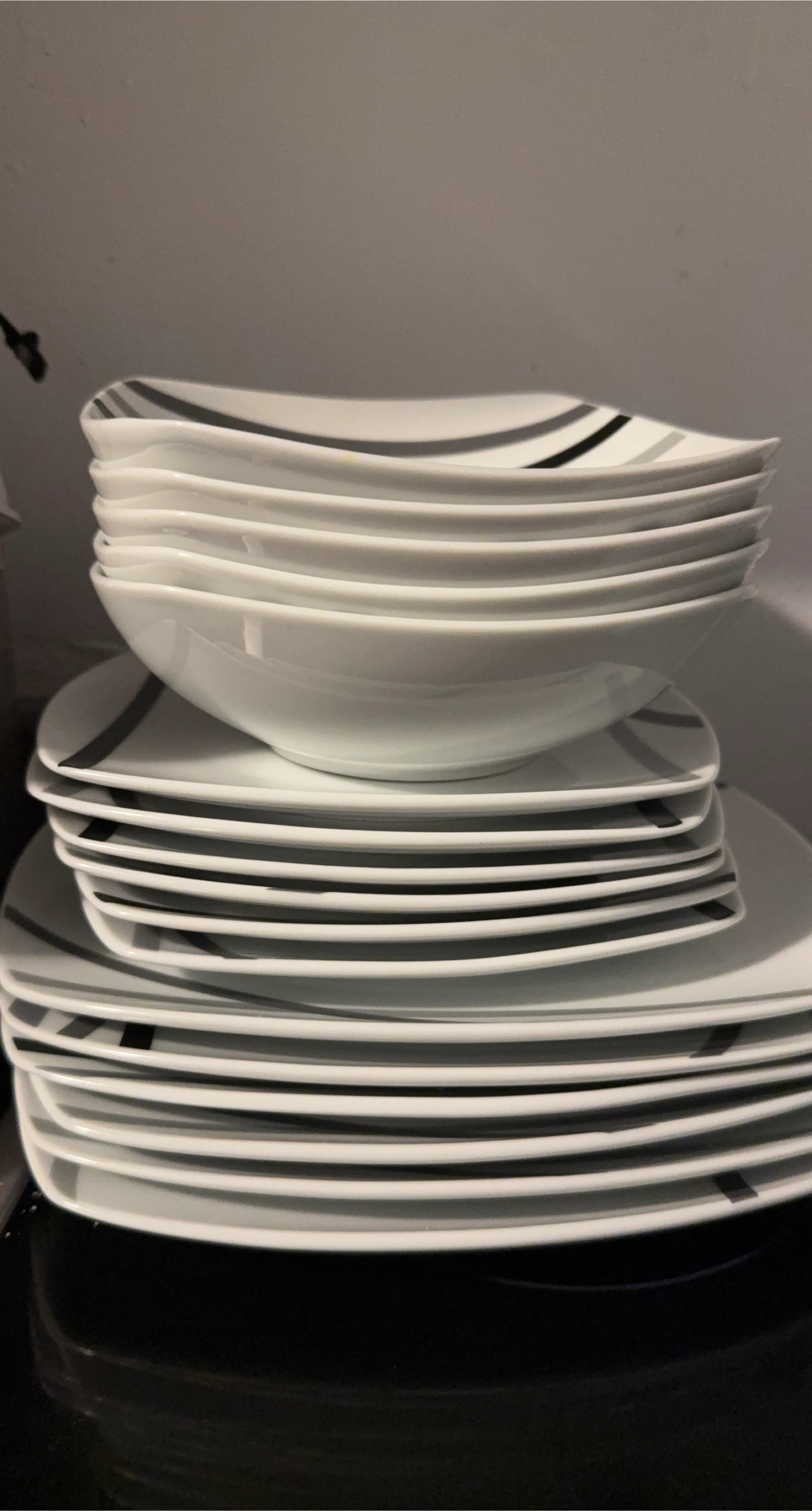 (moving sale)White Square Dinnerware