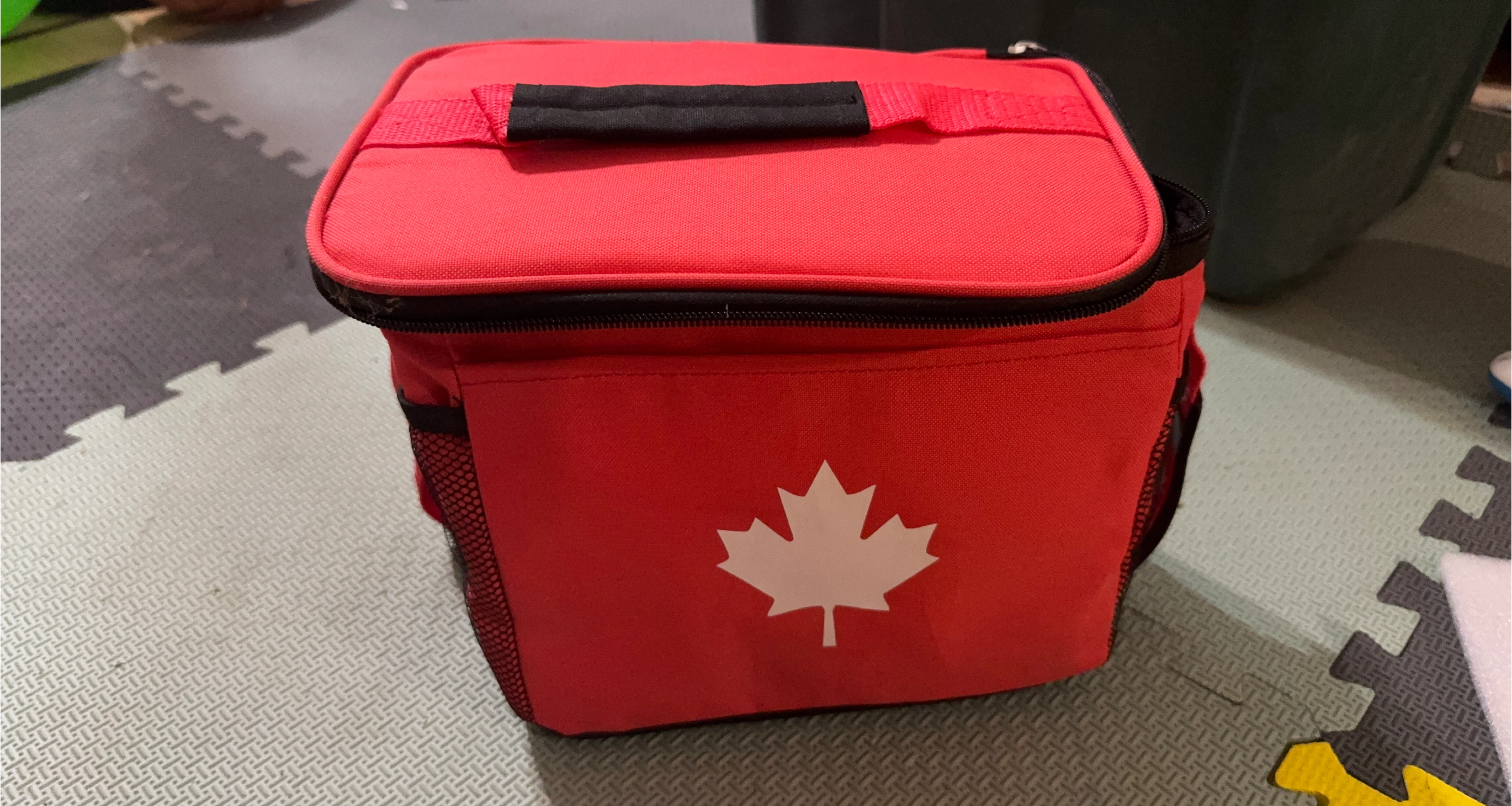 Red Canadian Maple Leaf Cooler Bag