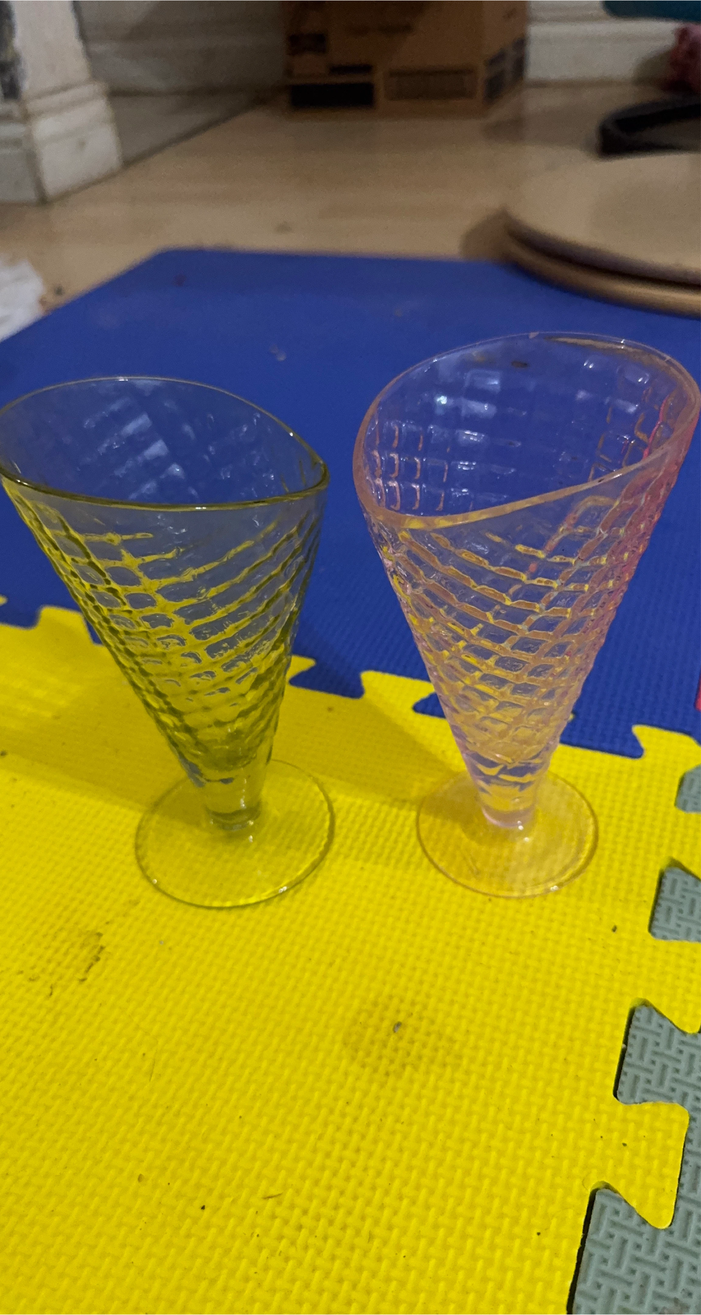 Set of 2 Ice Cream Cone Glasses