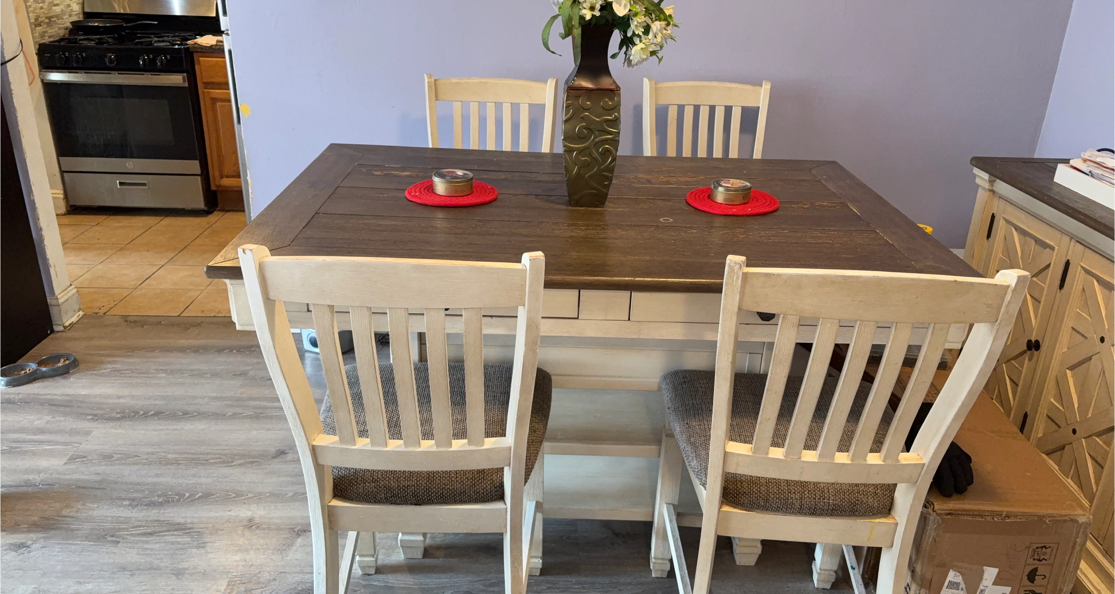 Farmhouse Dining Table and Chairs Set