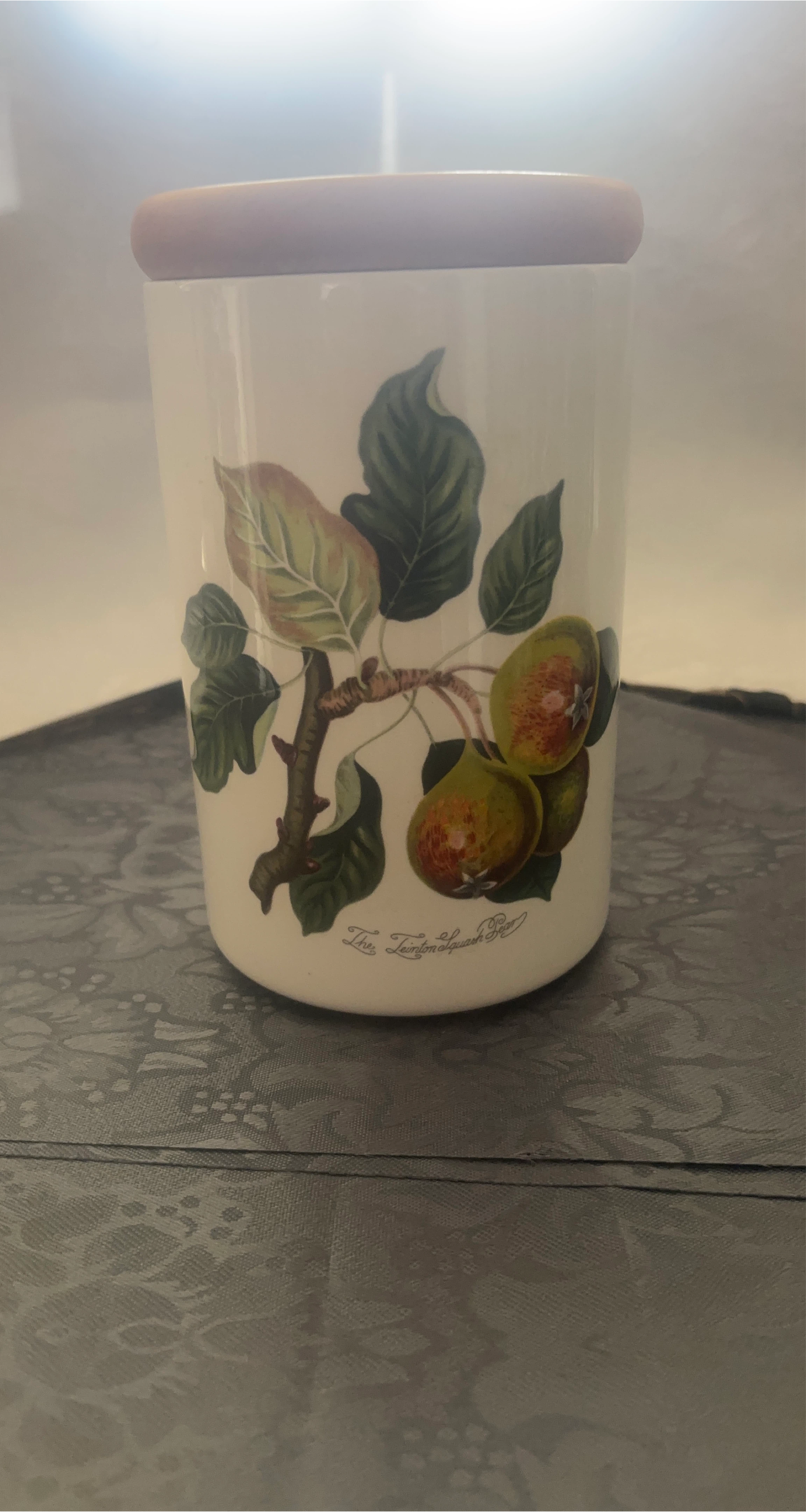 Vintage "The Taunton Squash" Pear Ceramic Jar with Lid