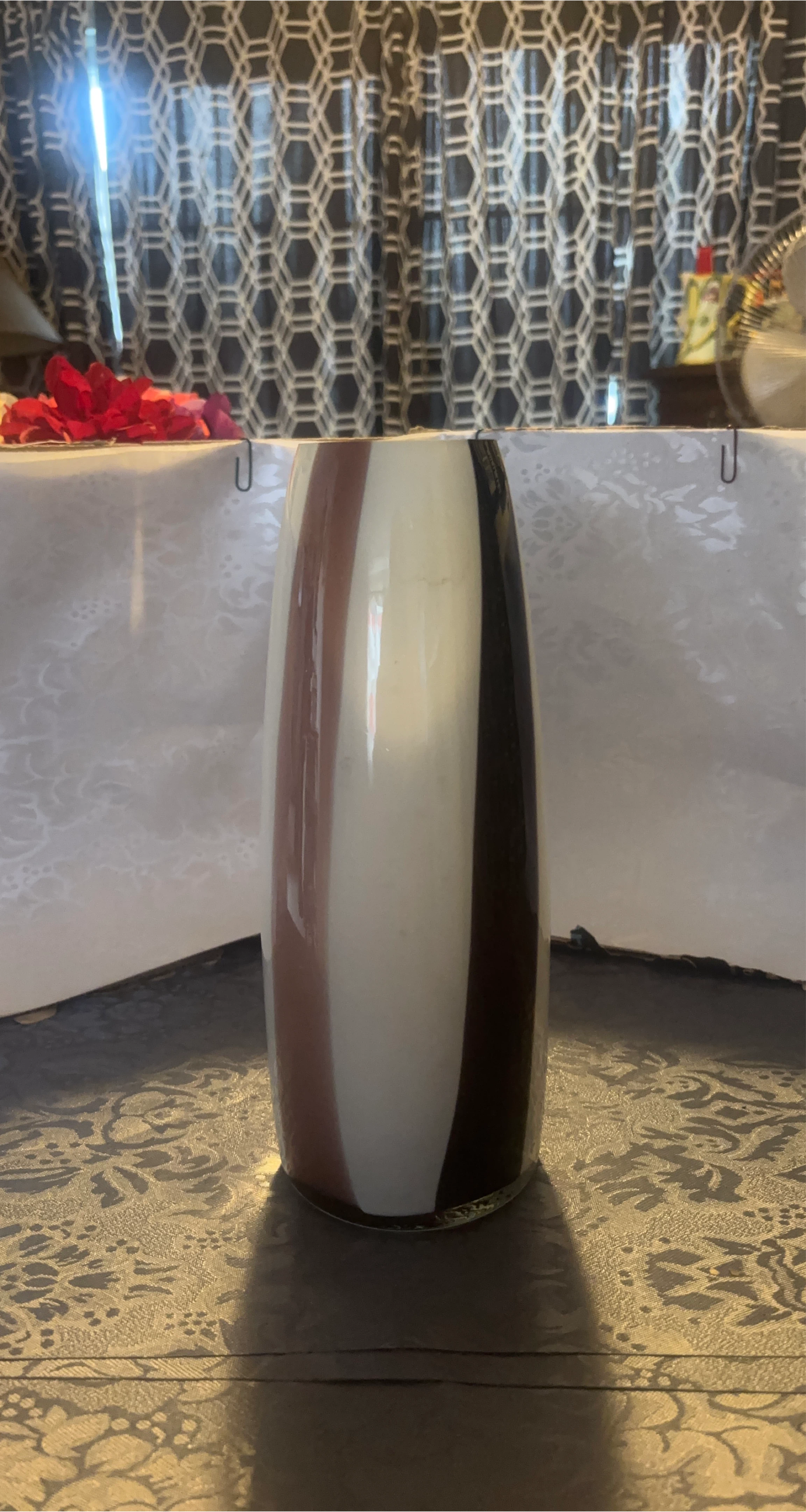 Tall Striped Vase