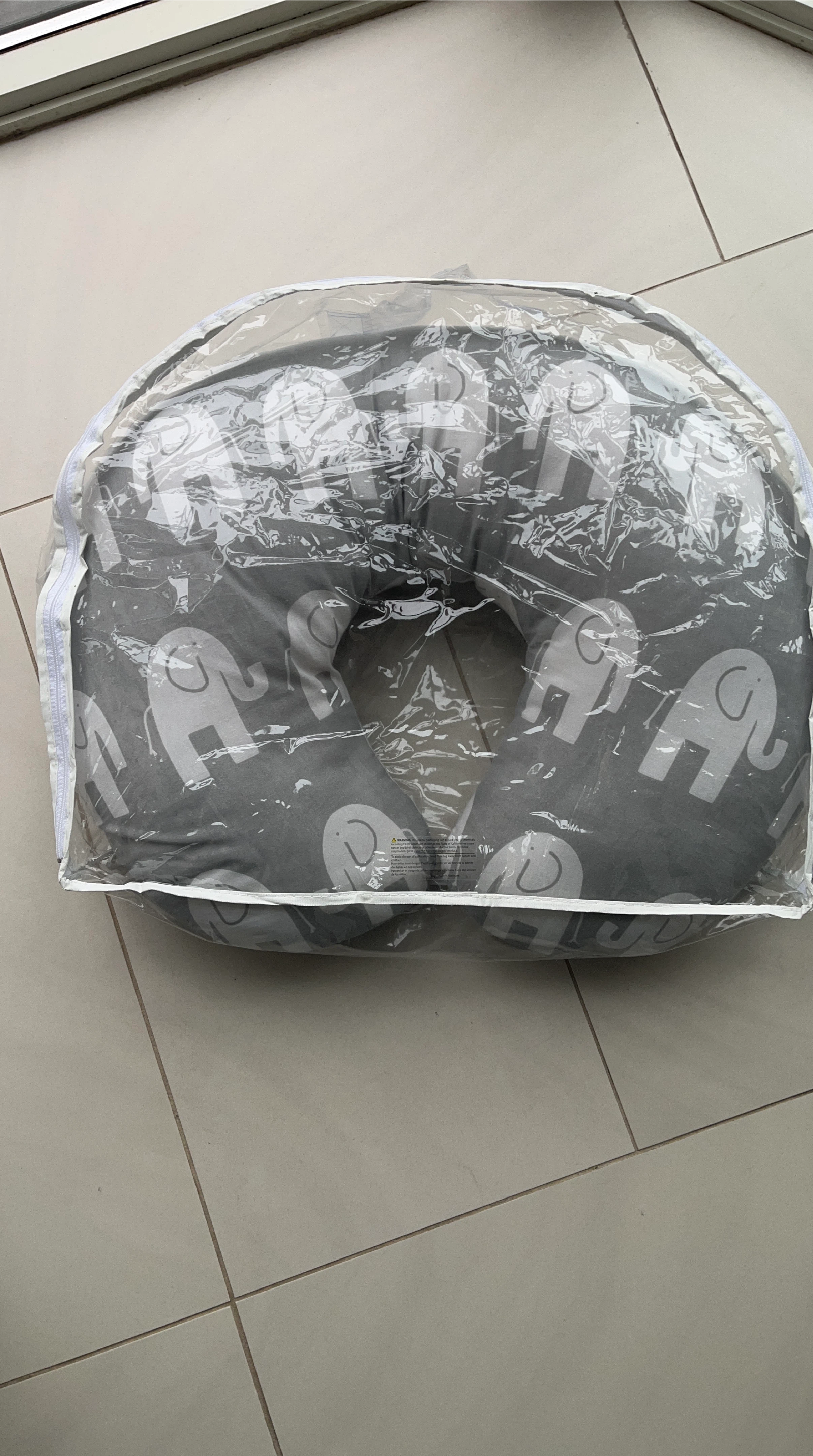 Grey Elephant Nursing Pillow