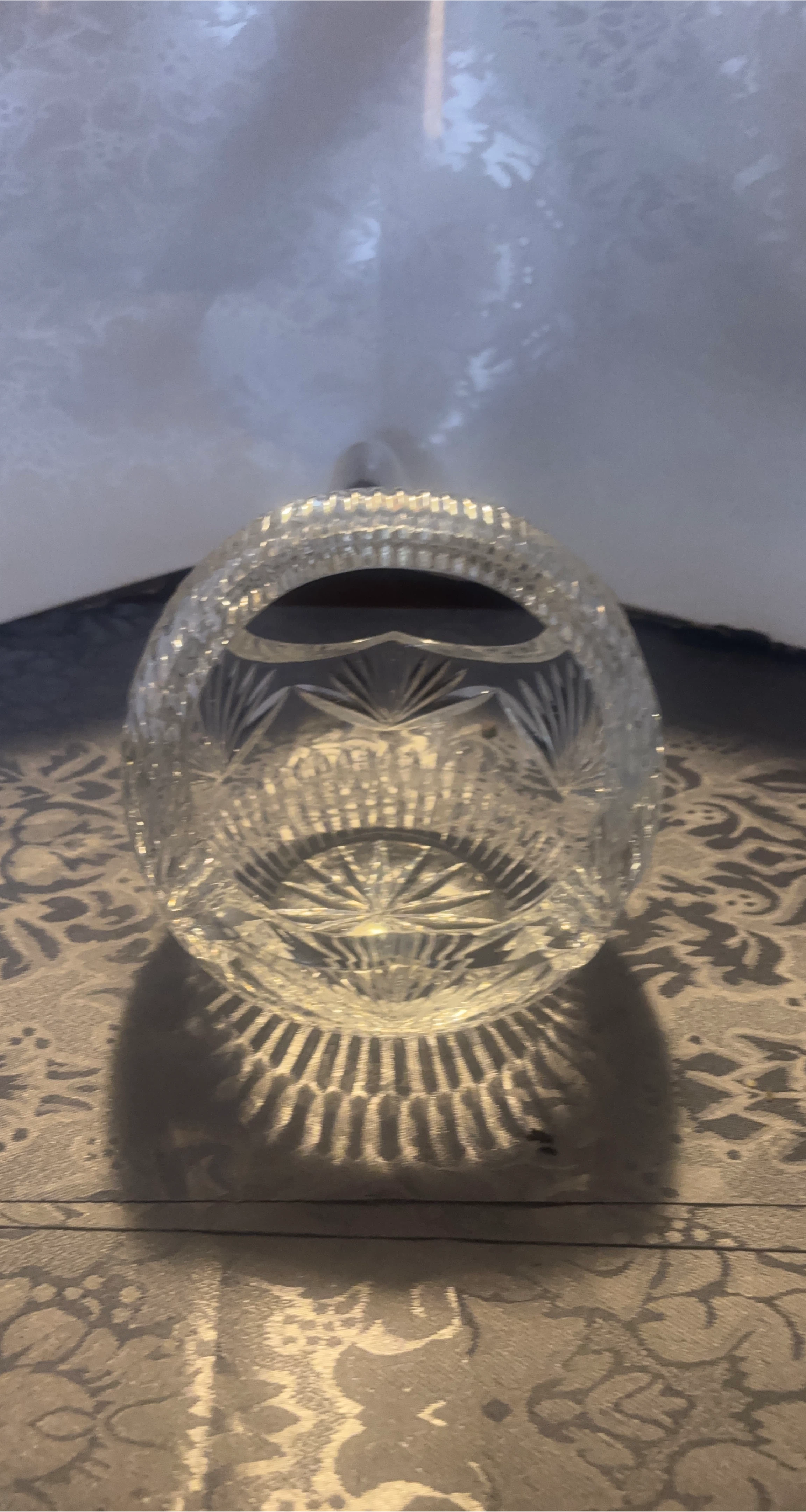 Clear Crystal Glass Basket