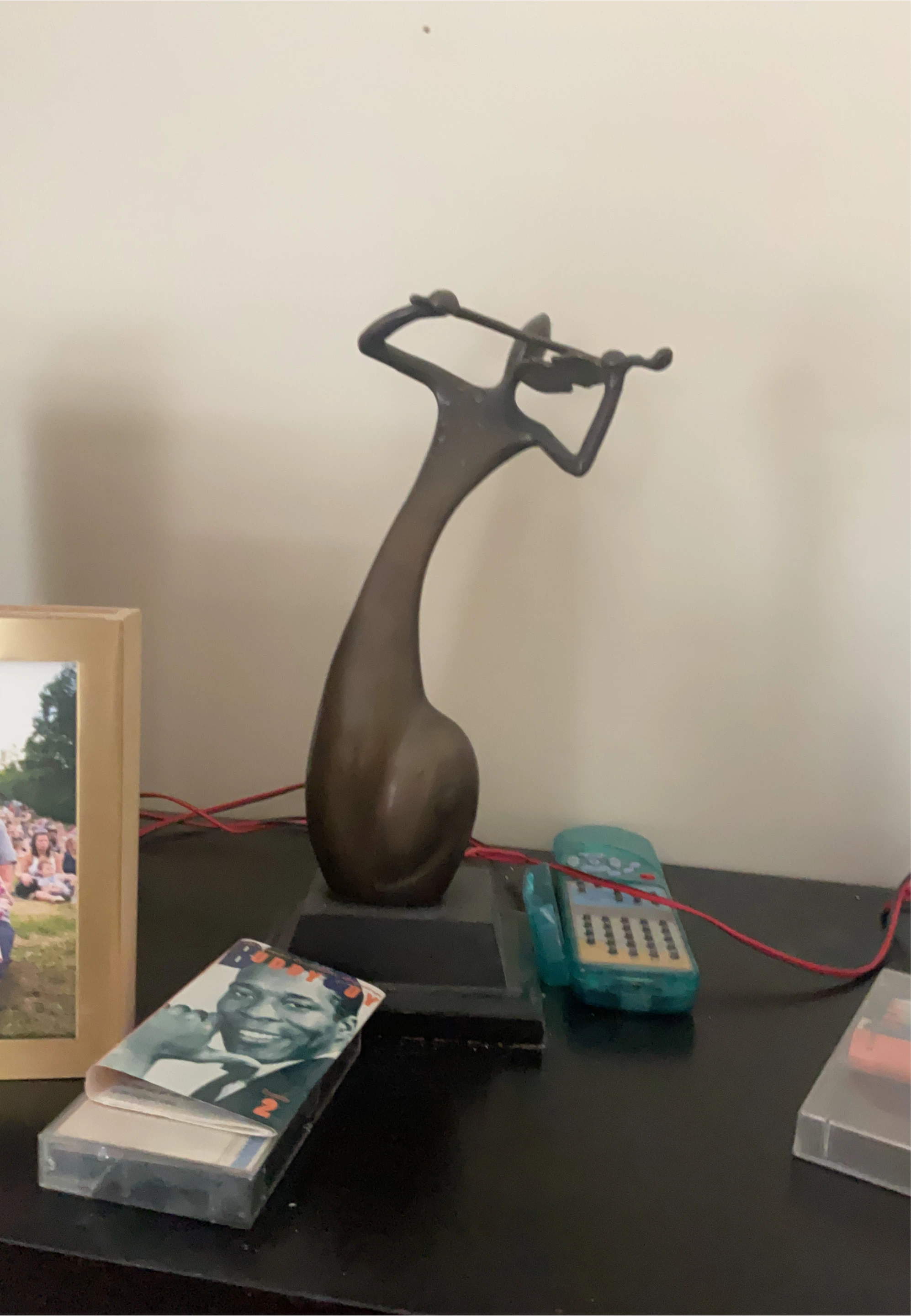 Bronze Violinist Figurine