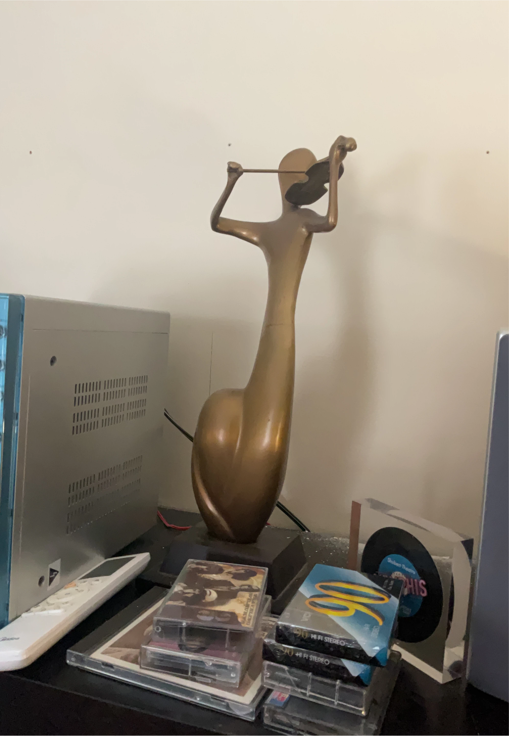 Bronze Sculpture of a Violinist