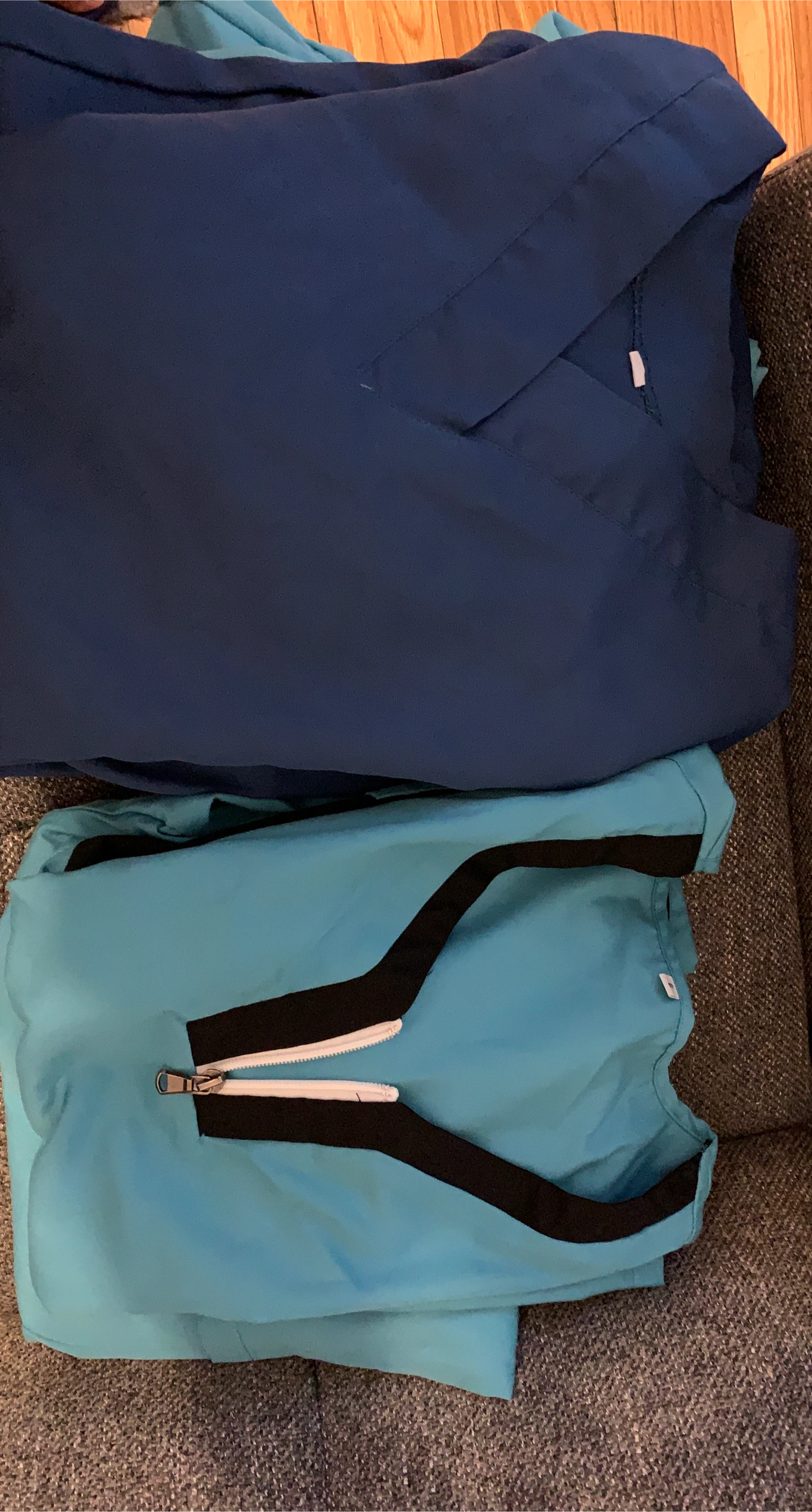 Navy Blue & Teal Zip-Up Jackets (3 Pack)