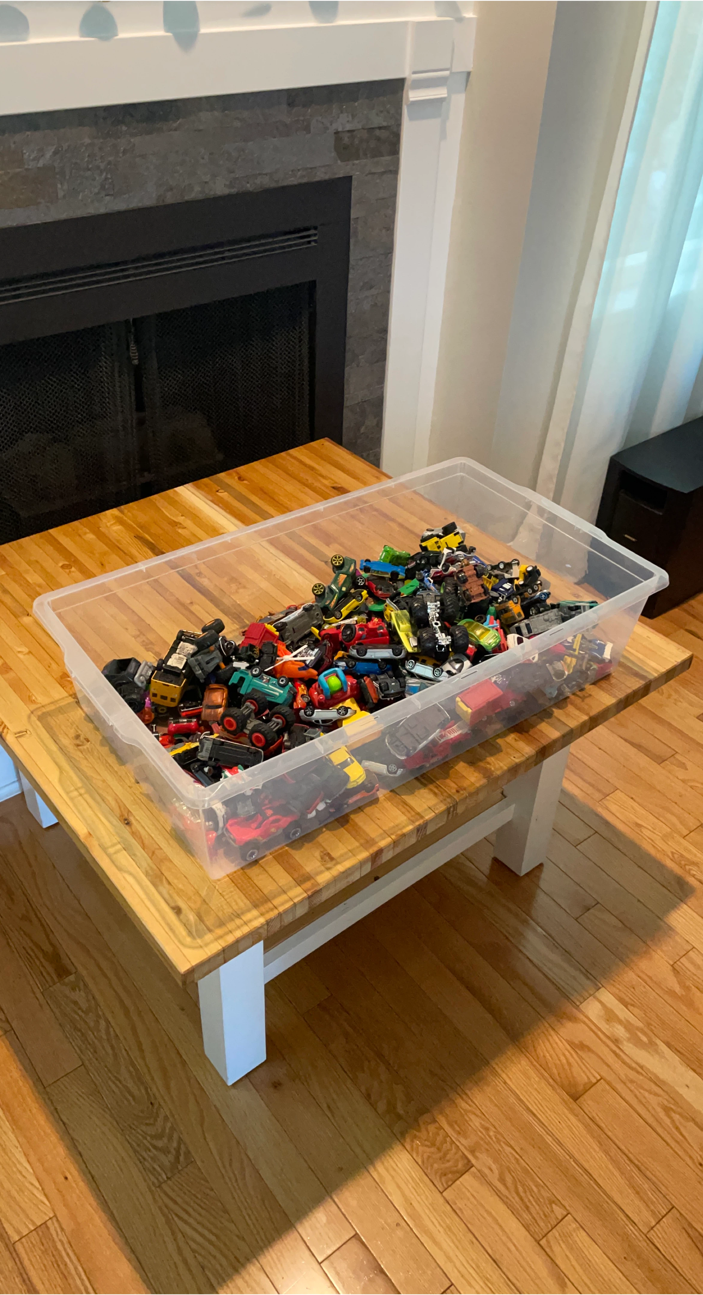 Large collection of toy cars