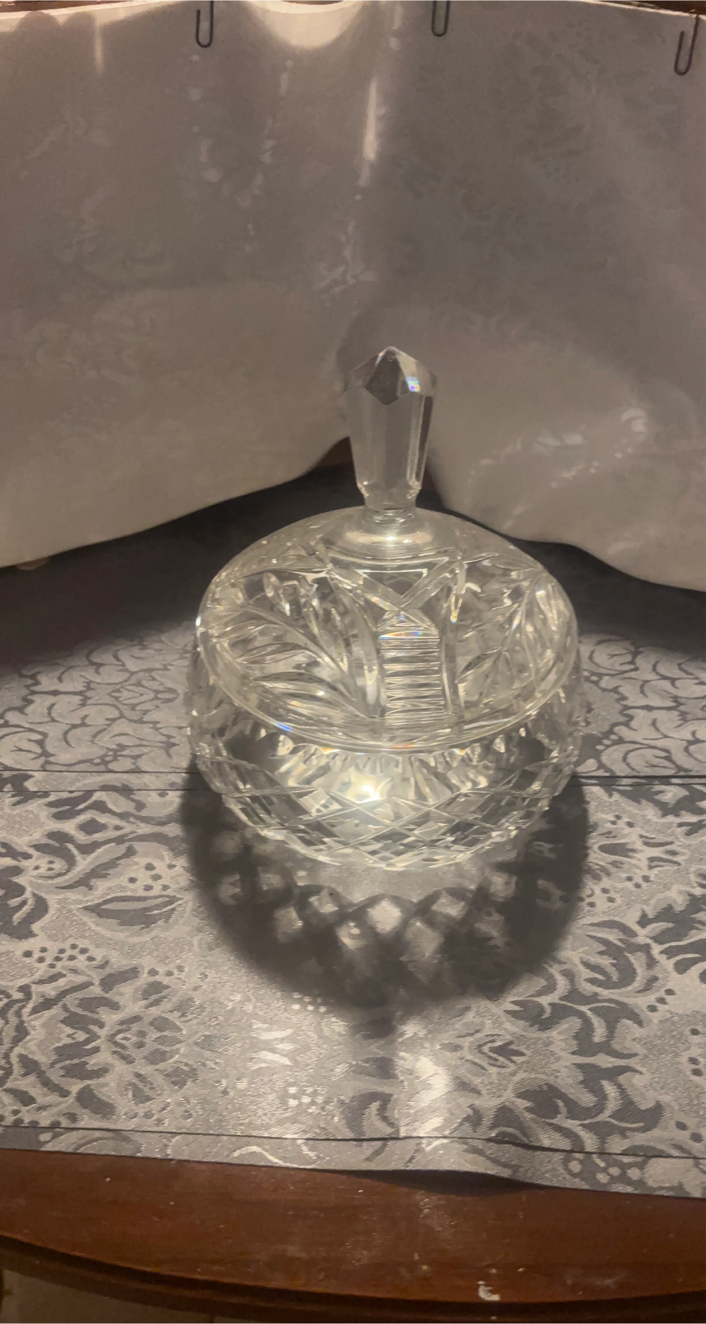 Crystal Trinket Dish with Lid