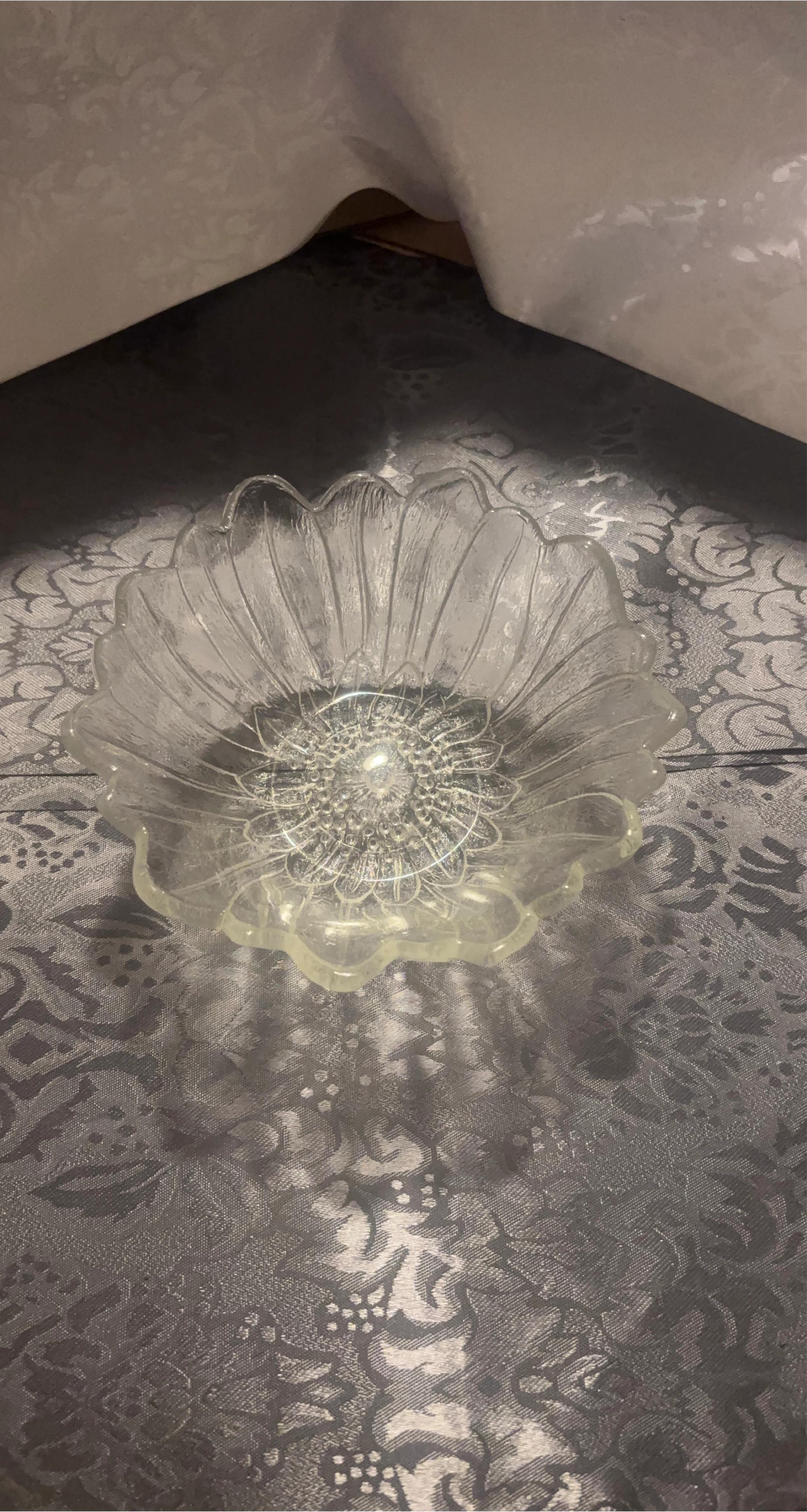 Glass Flower Bowl