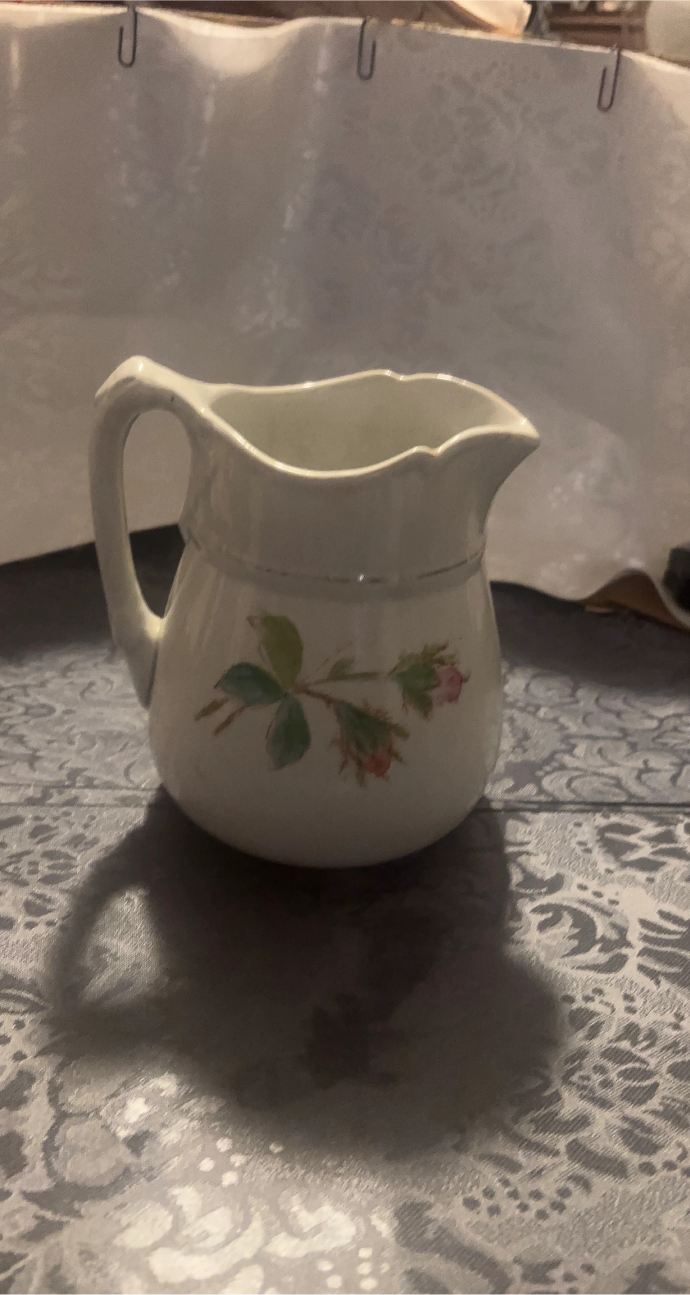 Willets Ironstone China Creamer Pitcher Floral Design