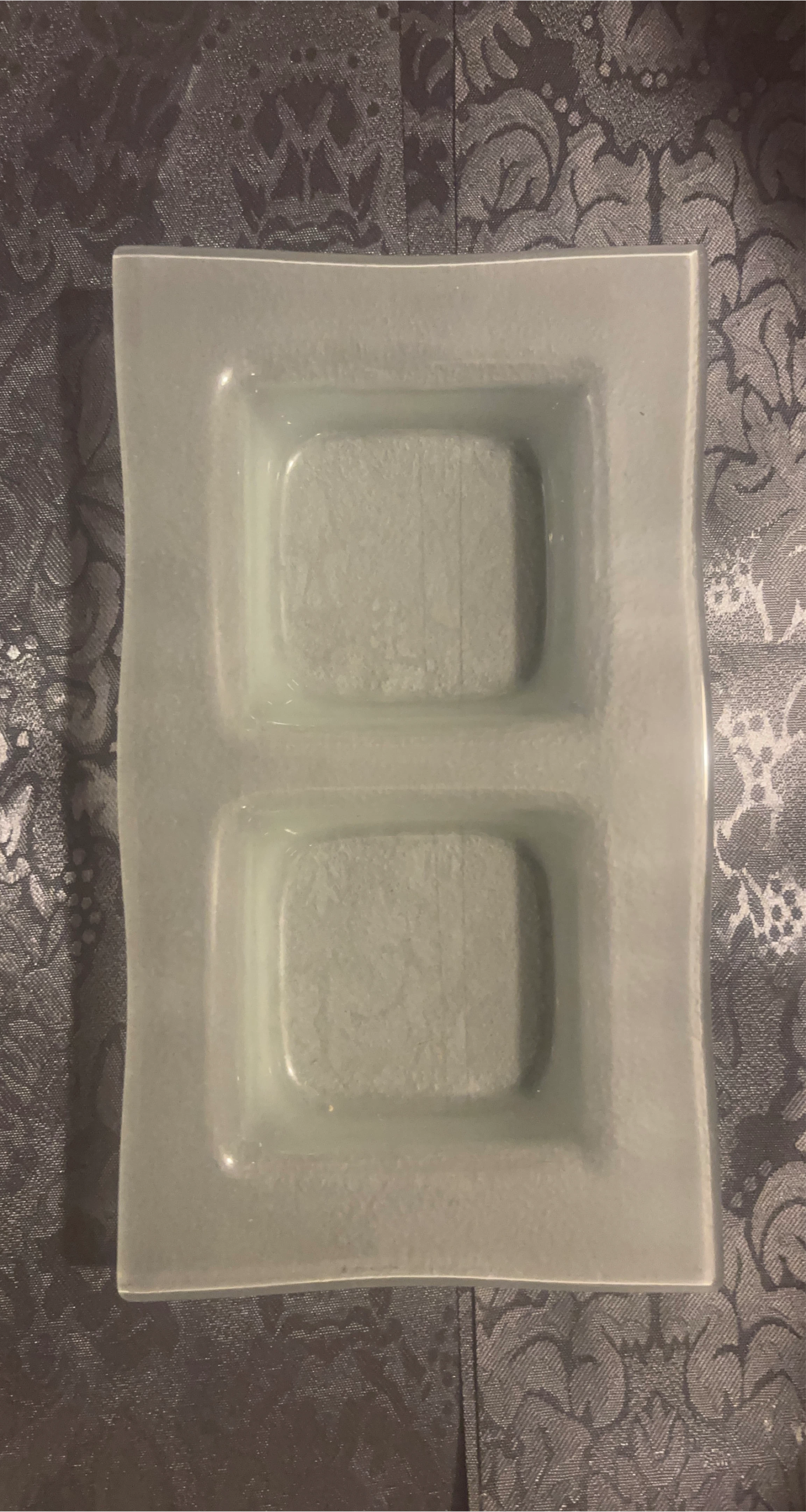 Frosted Glass Divided Tray