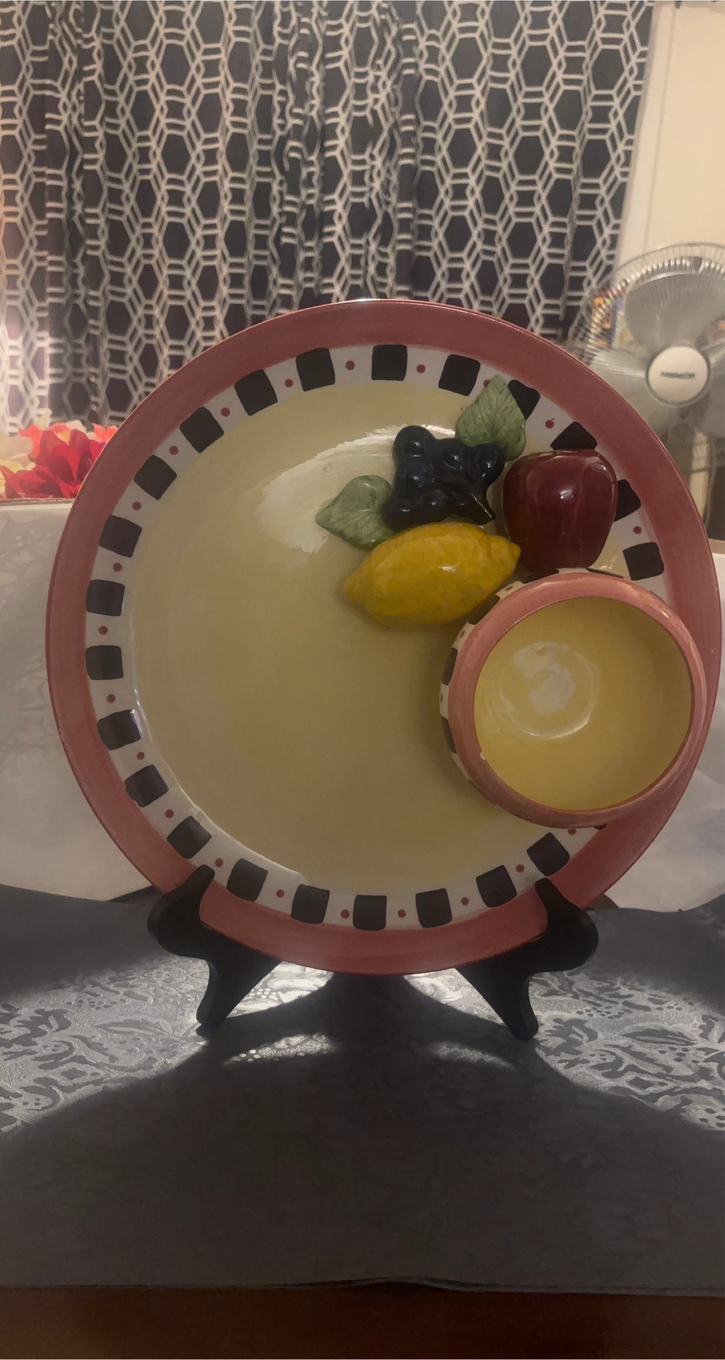 Cali Decorative Serving Platter with Dip Bowl