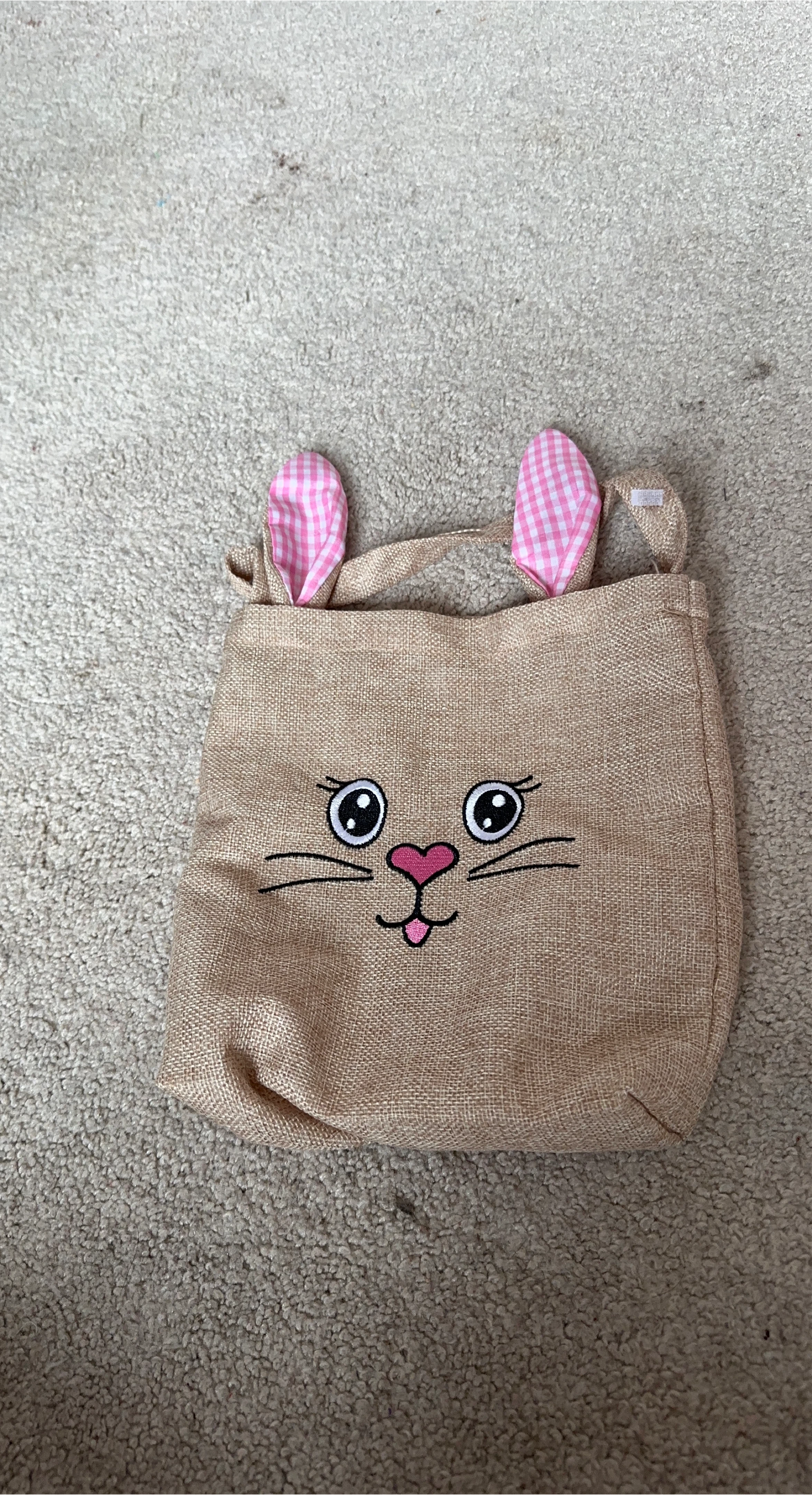 Easter Bunny Burlap Treat Bag