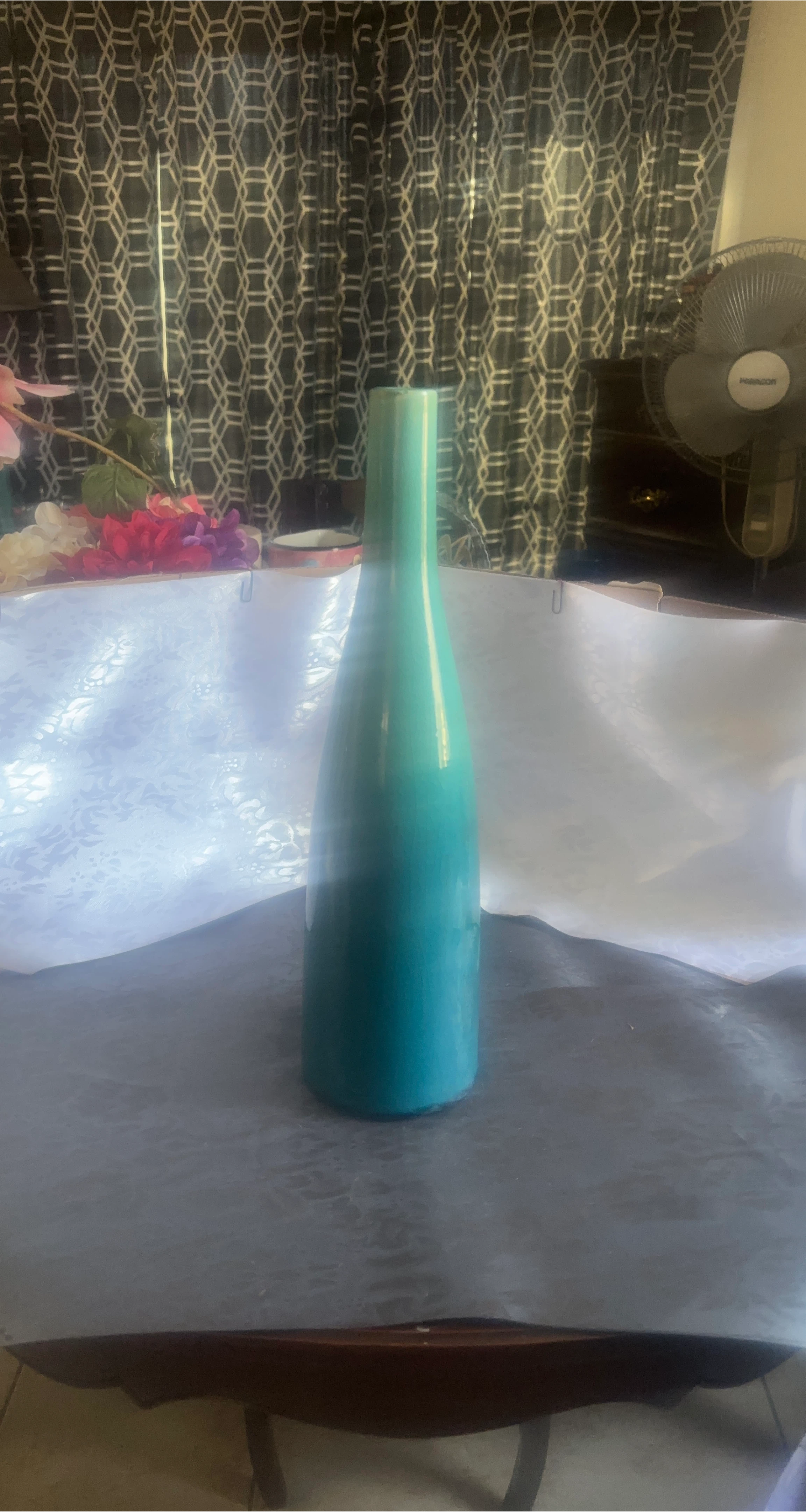 Teal Ceramic Vase