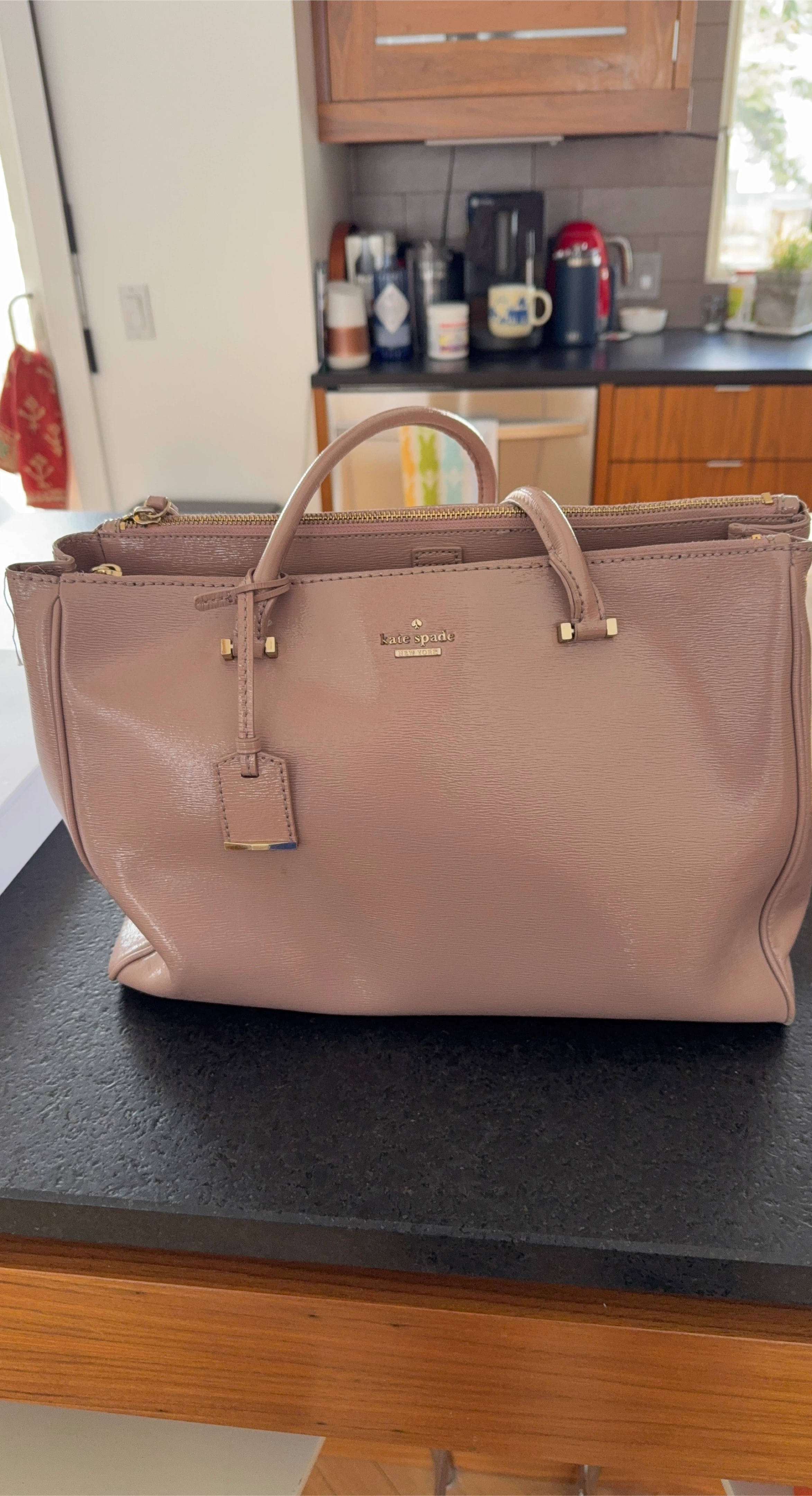 Kate Spade Pink Leather Tote Bag