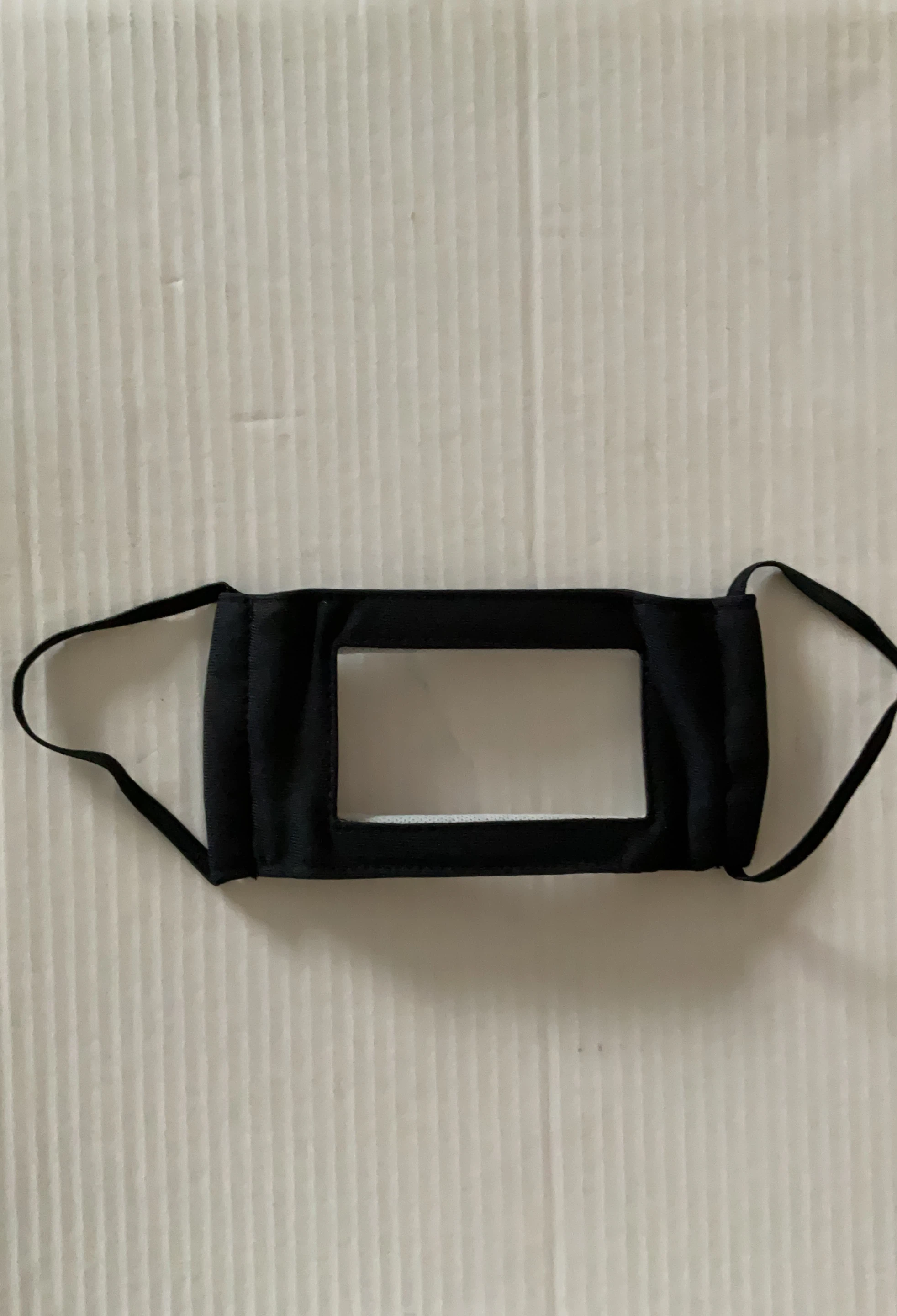 Black Face Mask with Clear Window
