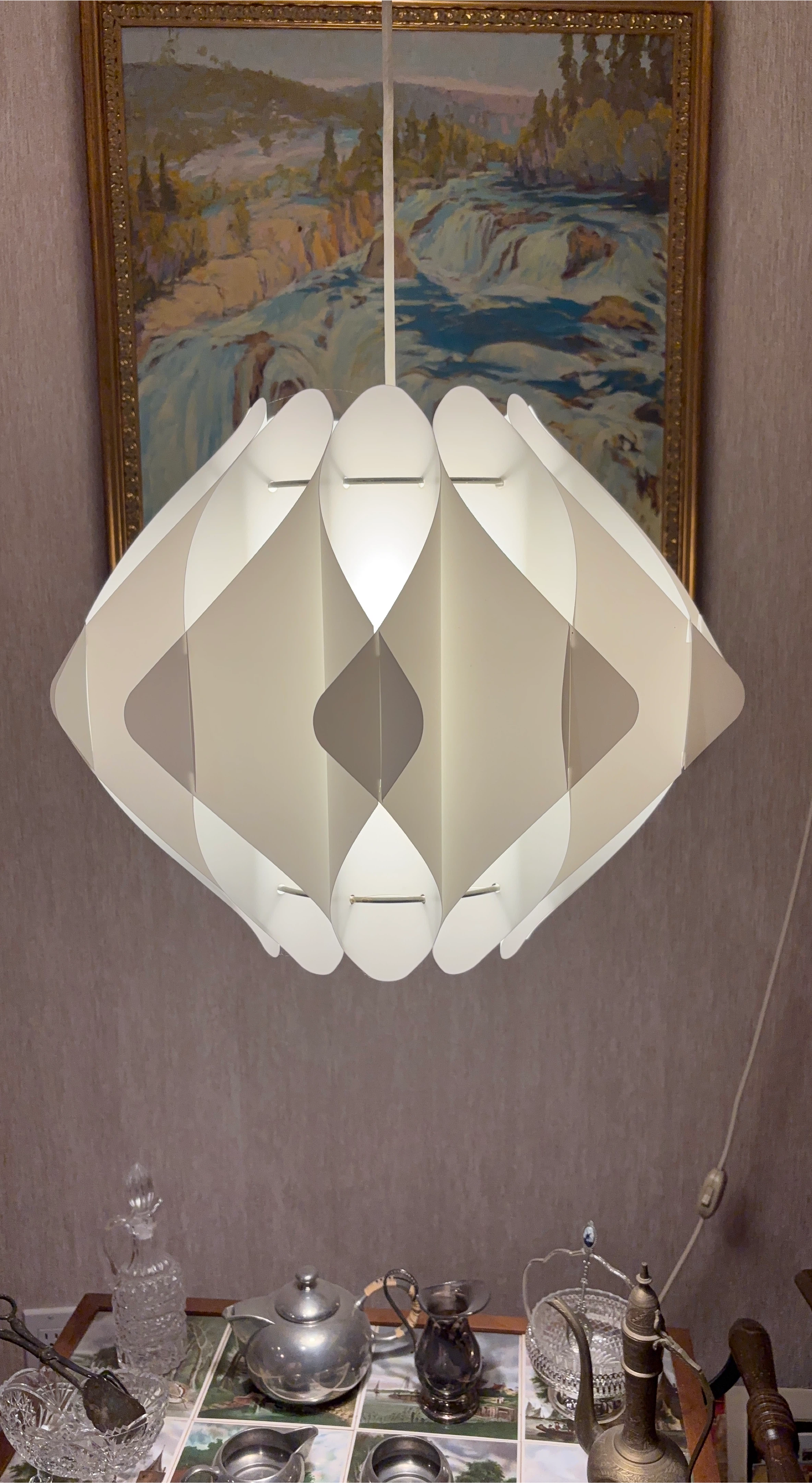 Mid-Century Modern White Pendant Lamp