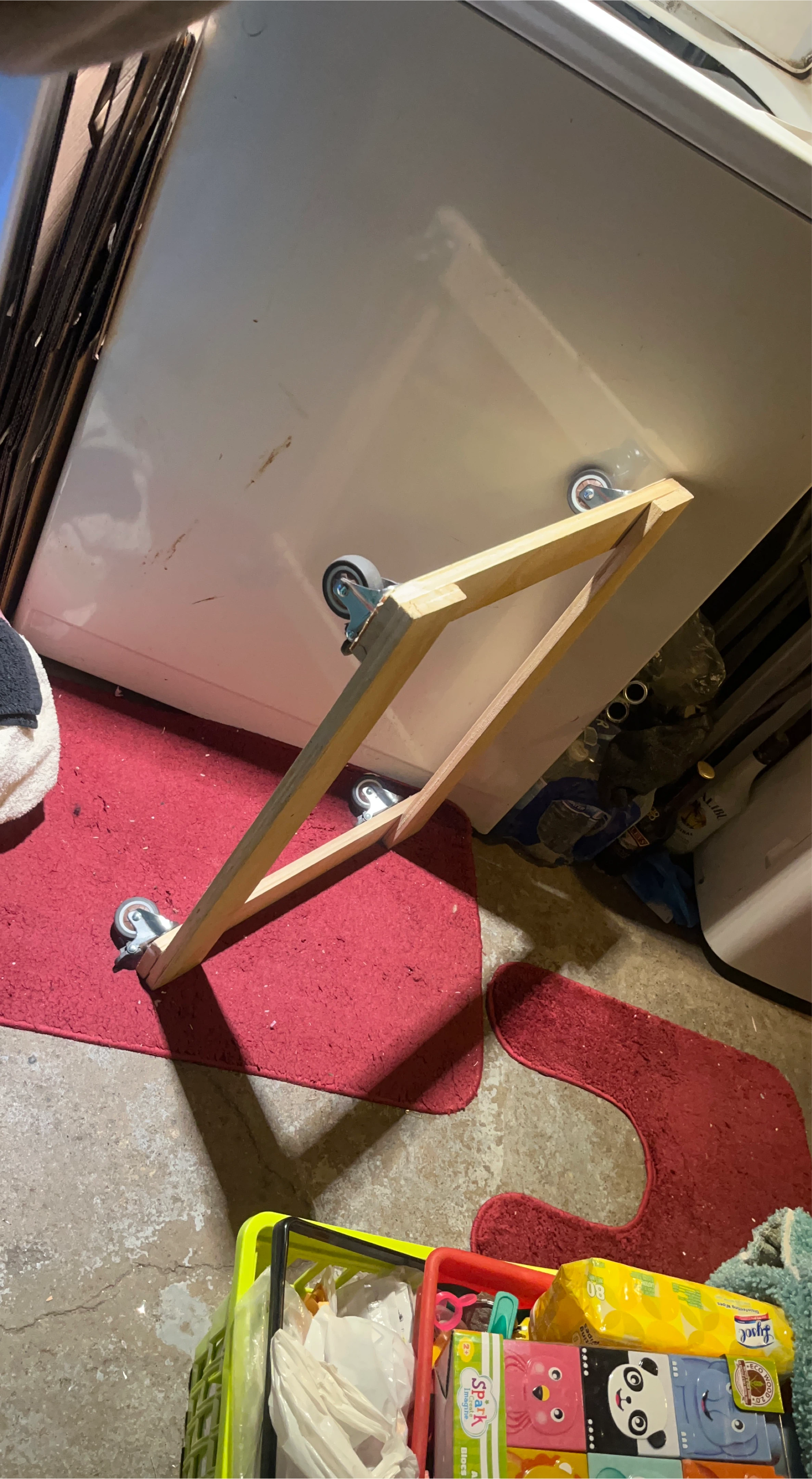 Wooden Appliance Dolly Base with Wheels