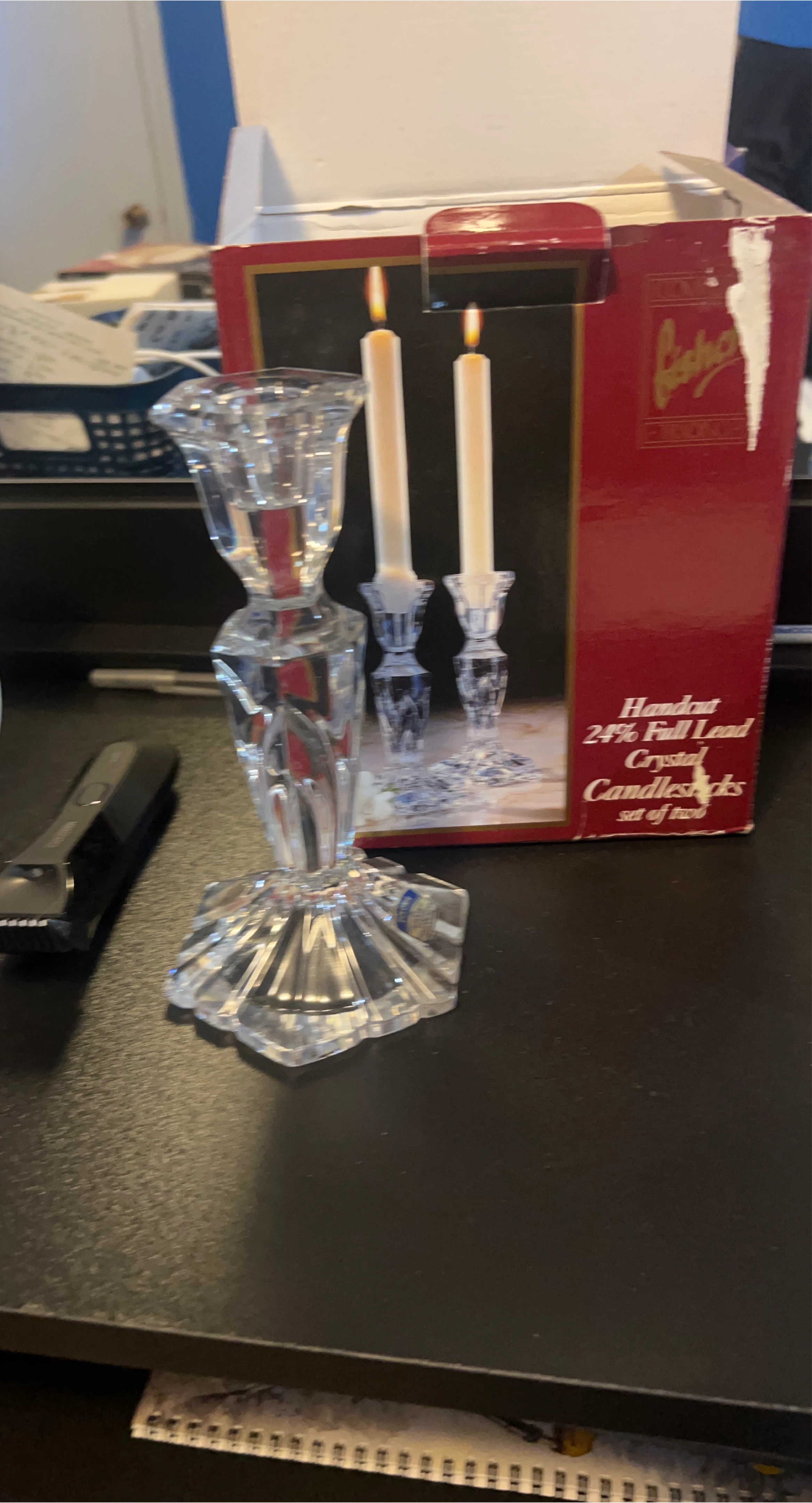 Crystal Candlesticks - Set of Two