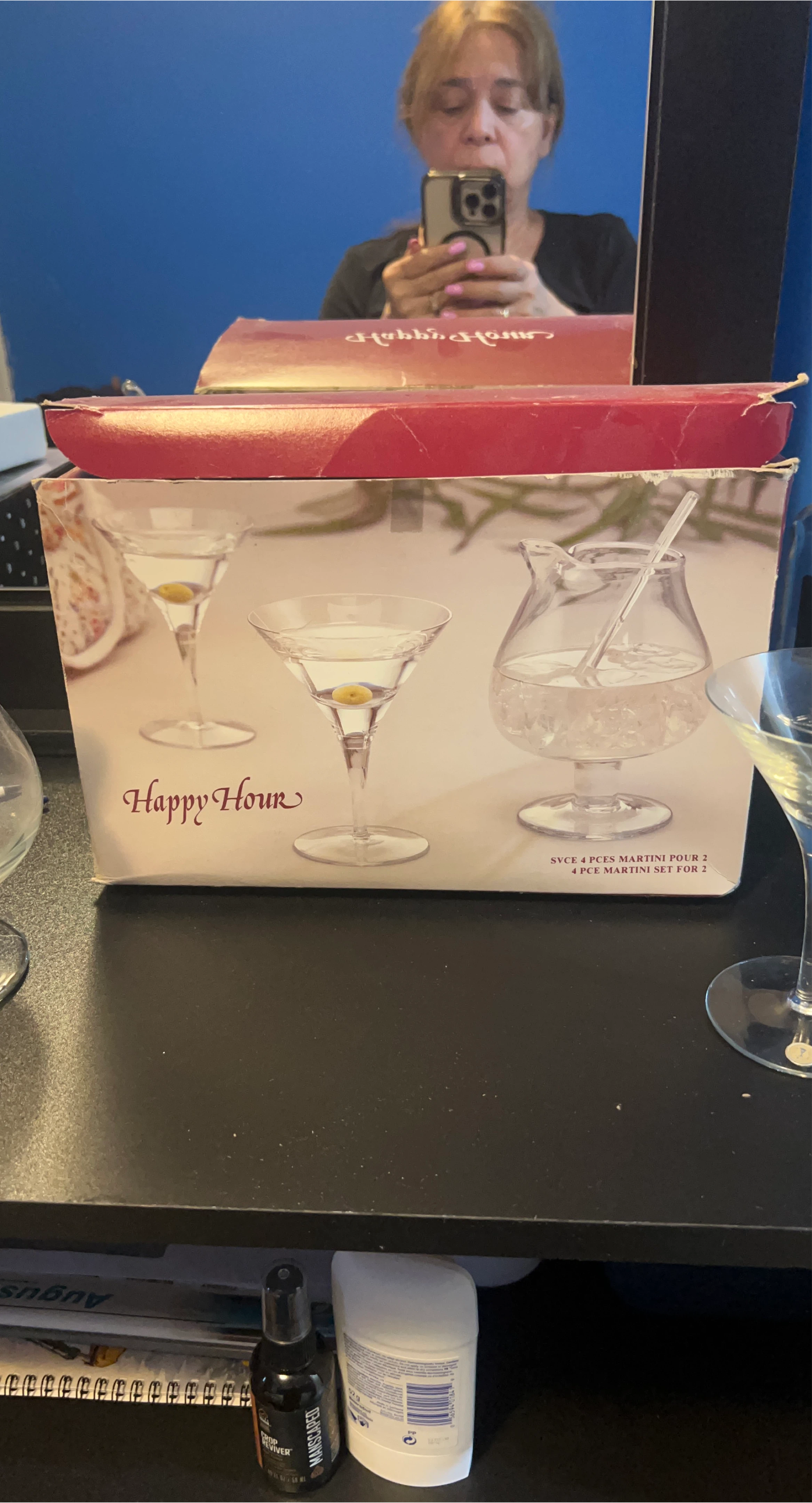 Touch Star Happy Hour Martini Glasses with Pitcher