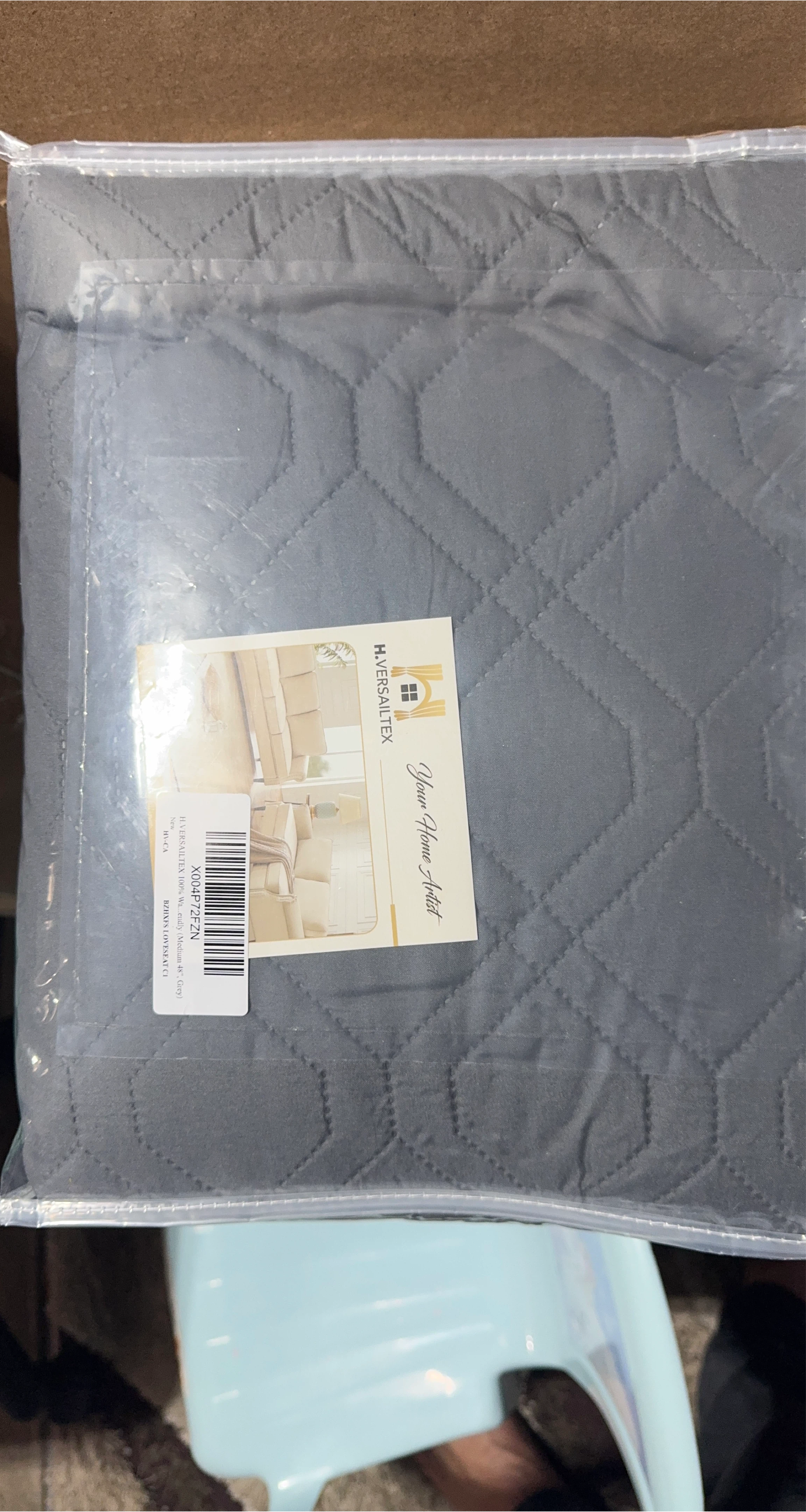 H.VERSAILTEX Quilted Loveseat Cover (Medium, Grey)