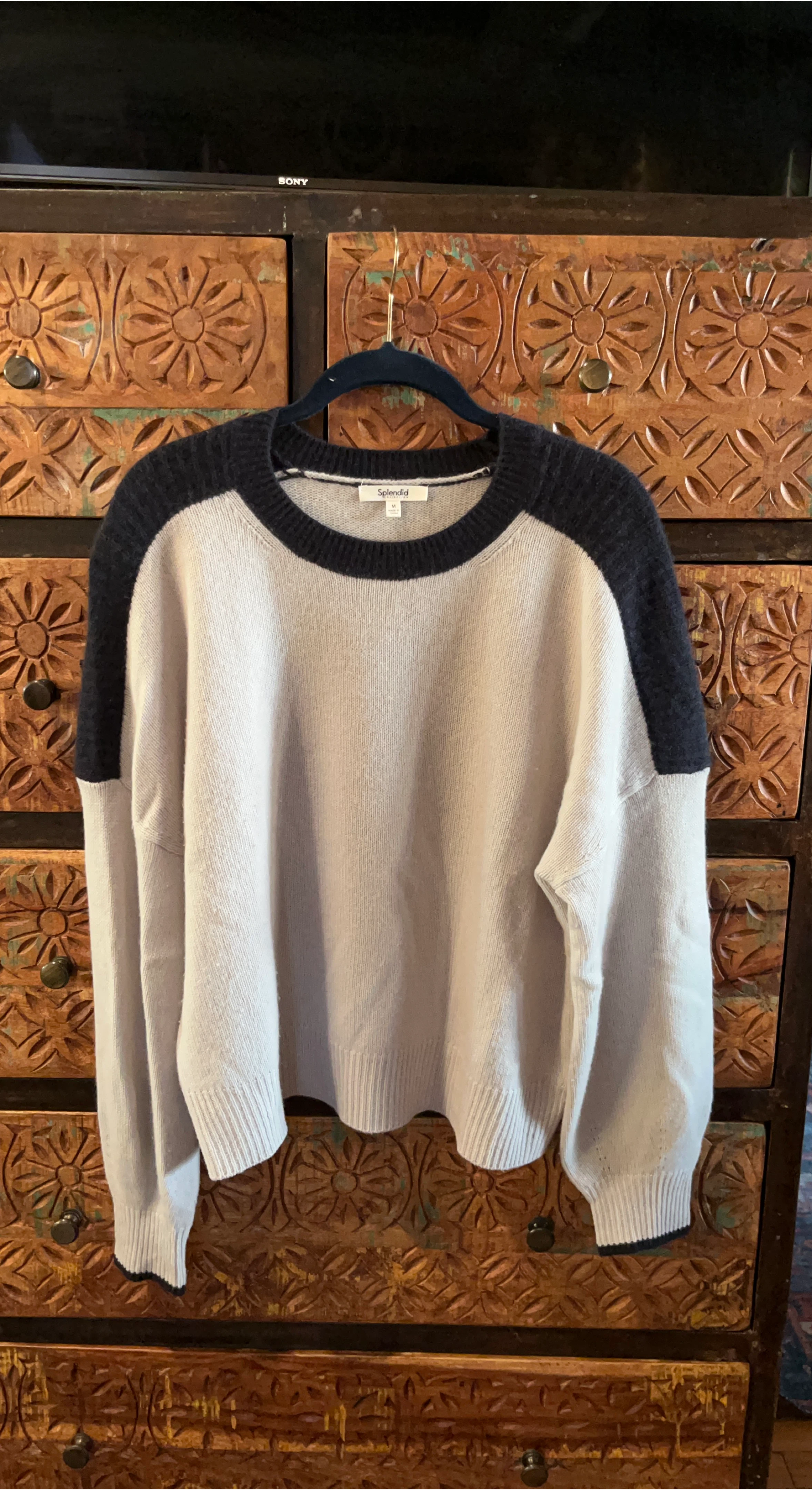 Splendid Women's Colorblock Crewneck Sweater