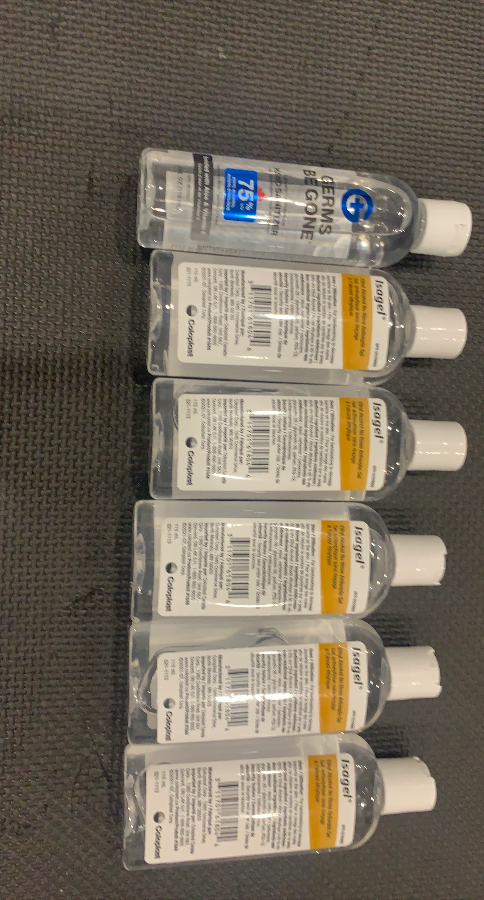Isagel Hand Sanitizer with Aloe & Vitamin E - 5 x 115ml Bottles
