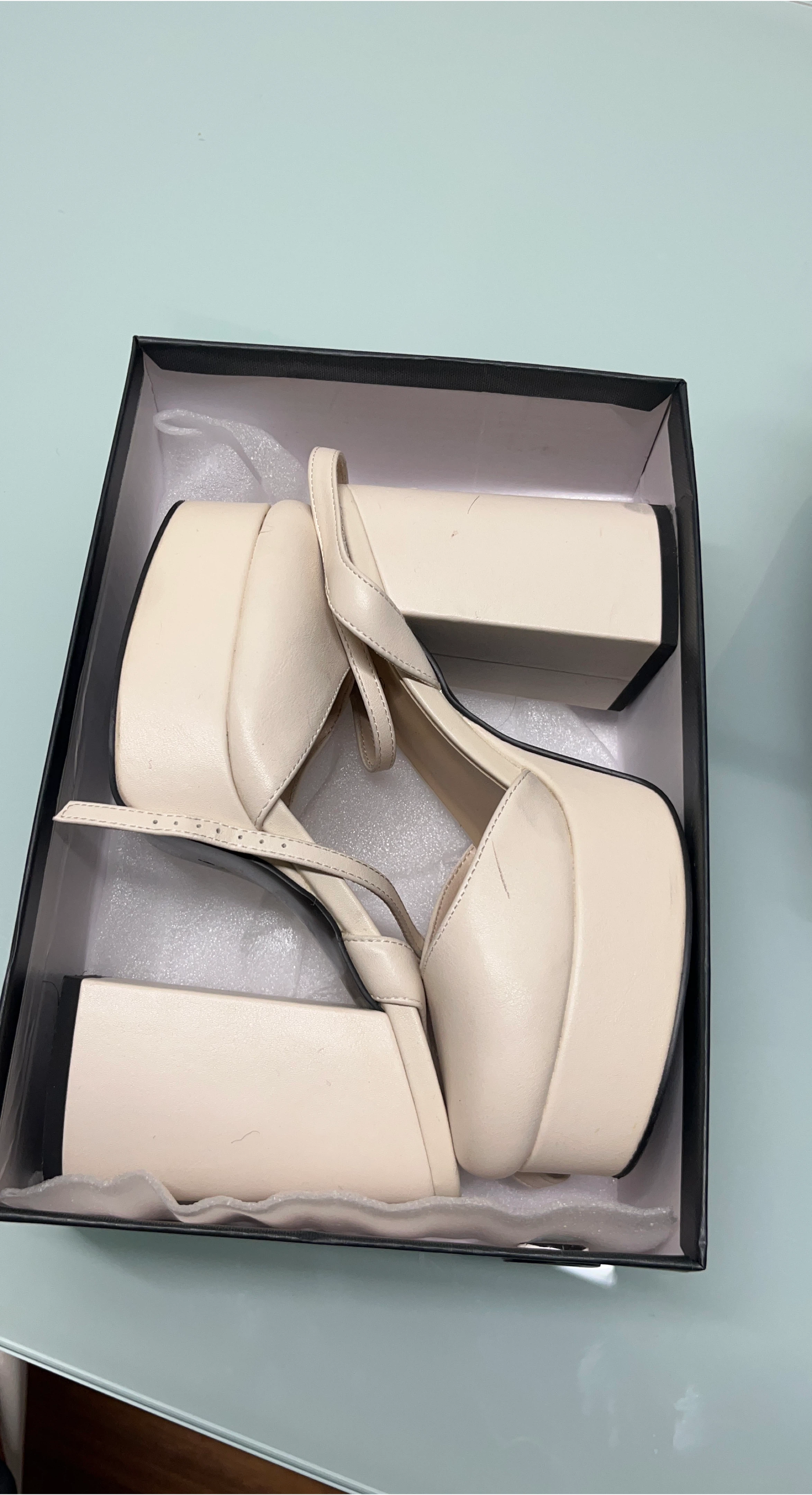 Cream Platform Heels